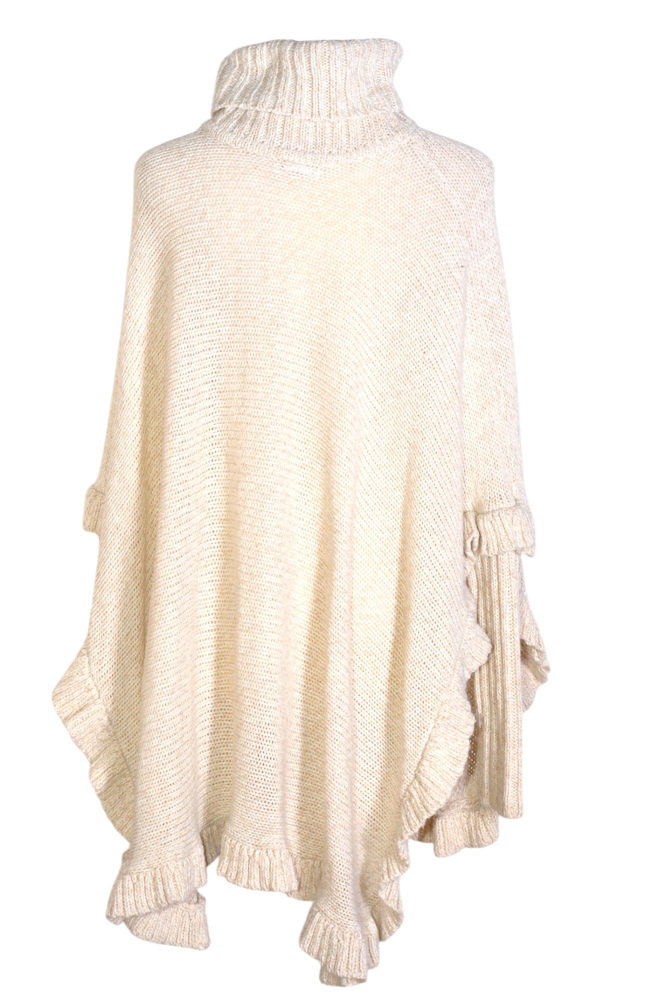 ARDENE Stylish Women's Beige Regular-Fit Turtleneck Tops - Size S