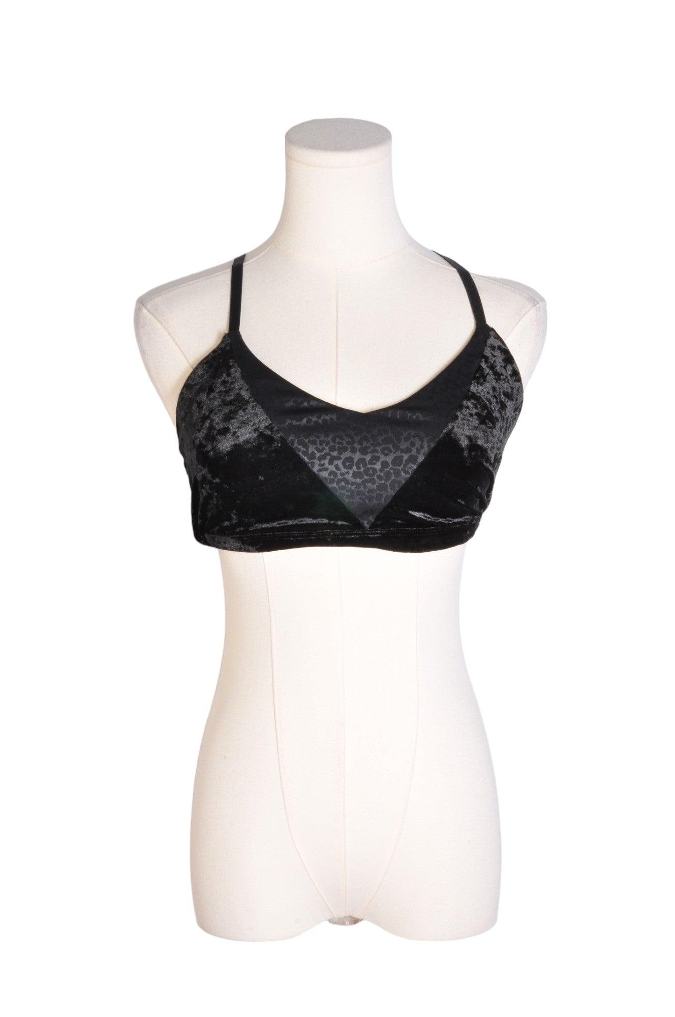 GOOD AMERICAN Stylish Women's Black Crop Tops - Regular Fit, Size 3