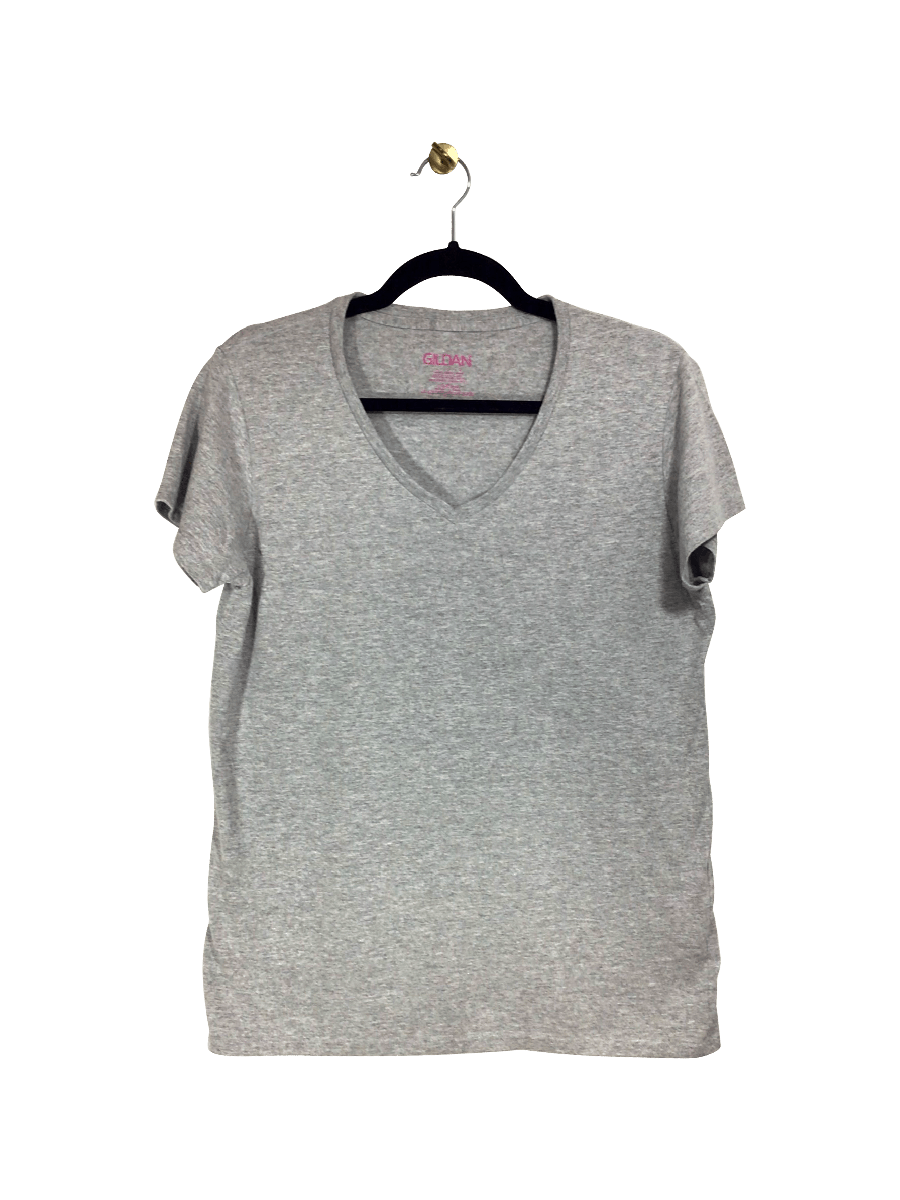 GILDAN Stylish Regular Fit Gray T-shirt - Size L