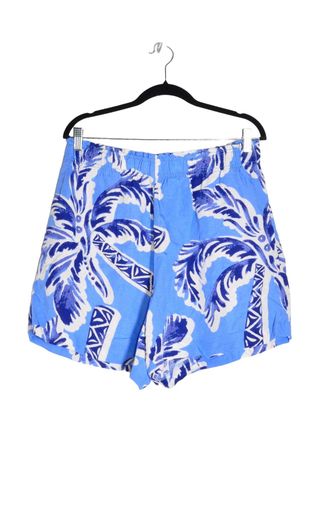 H&M Women's Stylish Classic Blue Regular Fit Shorts - Size L