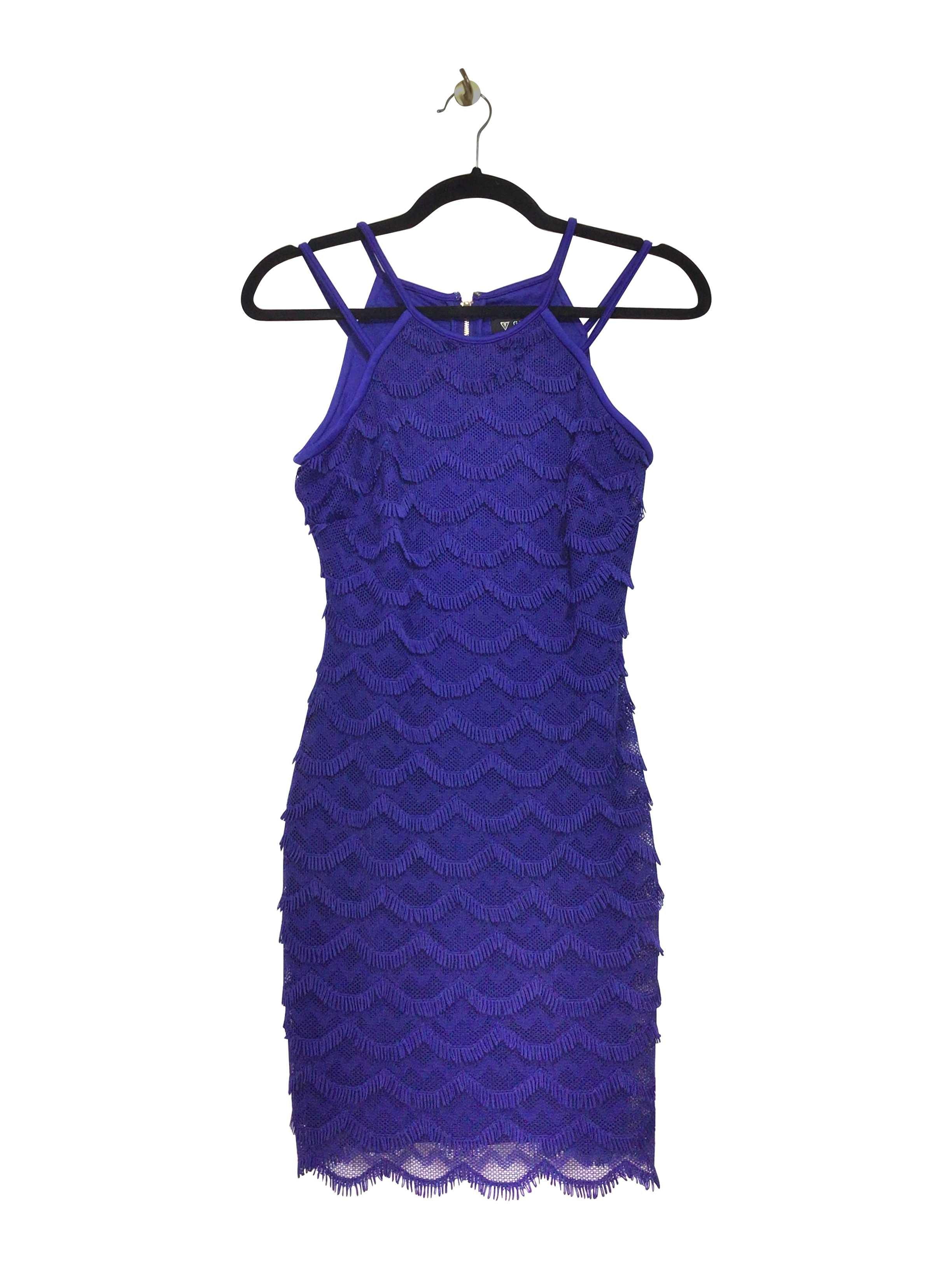 Stylish GUESS Regular Fit Blue Mini Dress - Size 0