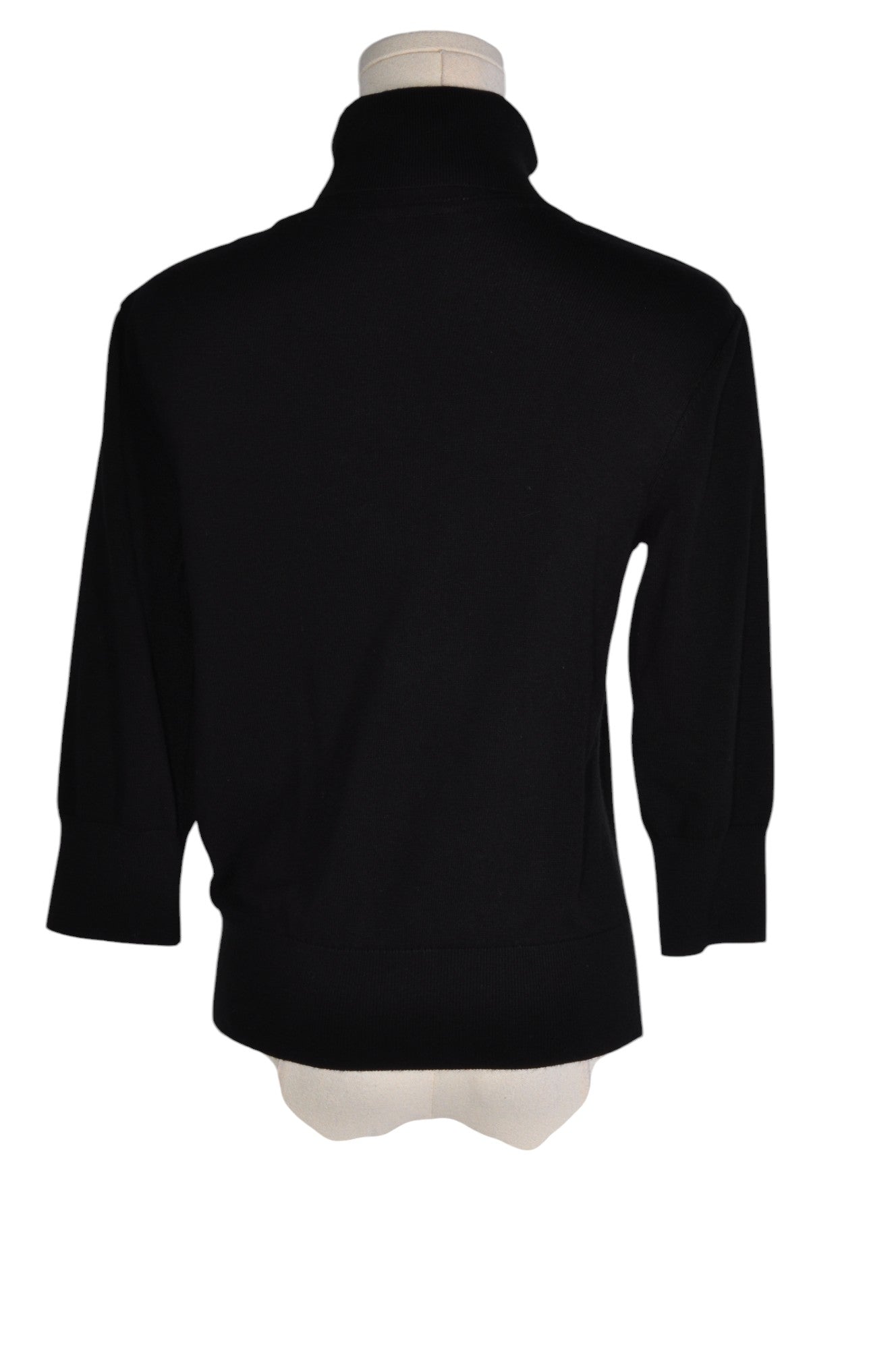 FABRIKA Stylish Women's Black Regular-Fit Turtleneck Top - Size S