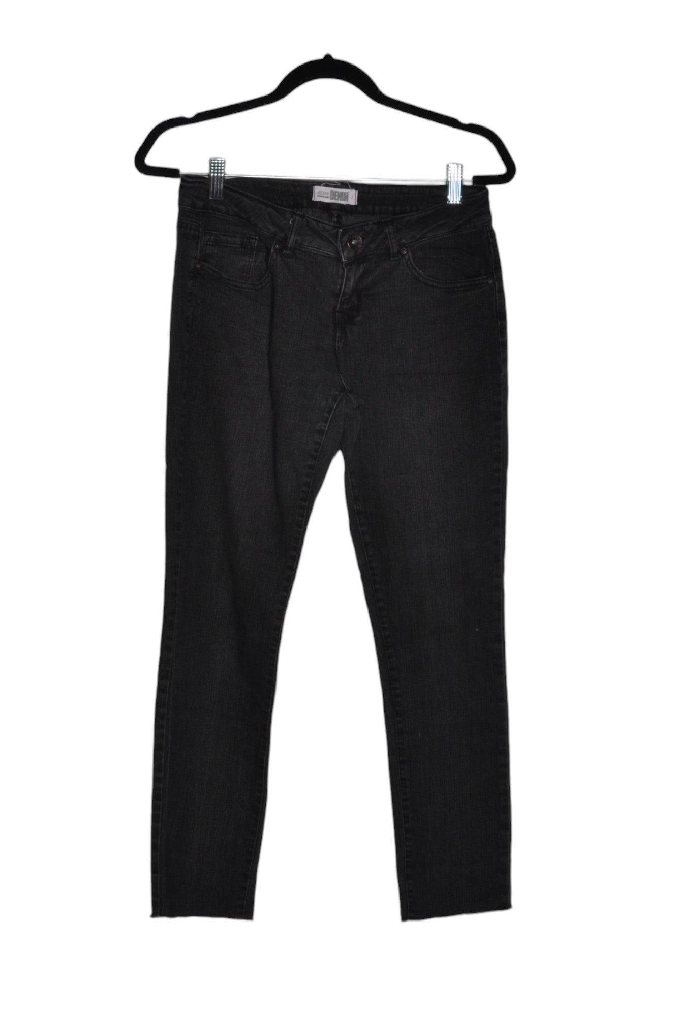 ARDENE Stylish Women's Black Regular-Fit Straight-Legged Jeans - Size 7