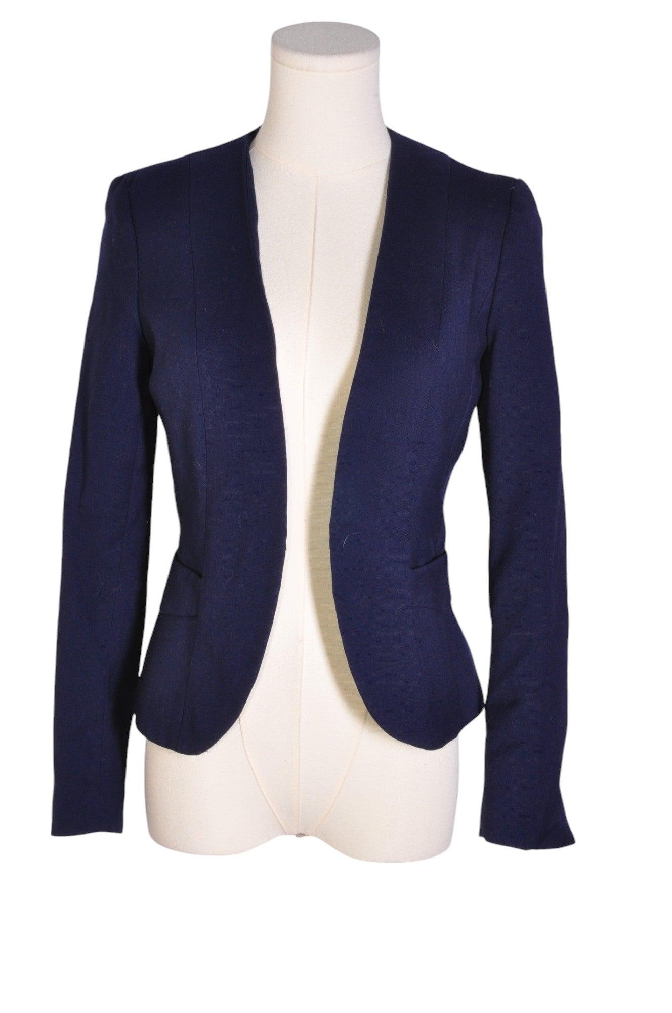 H&M Second - Hand Regular Fit Blue Blazers - Size 4