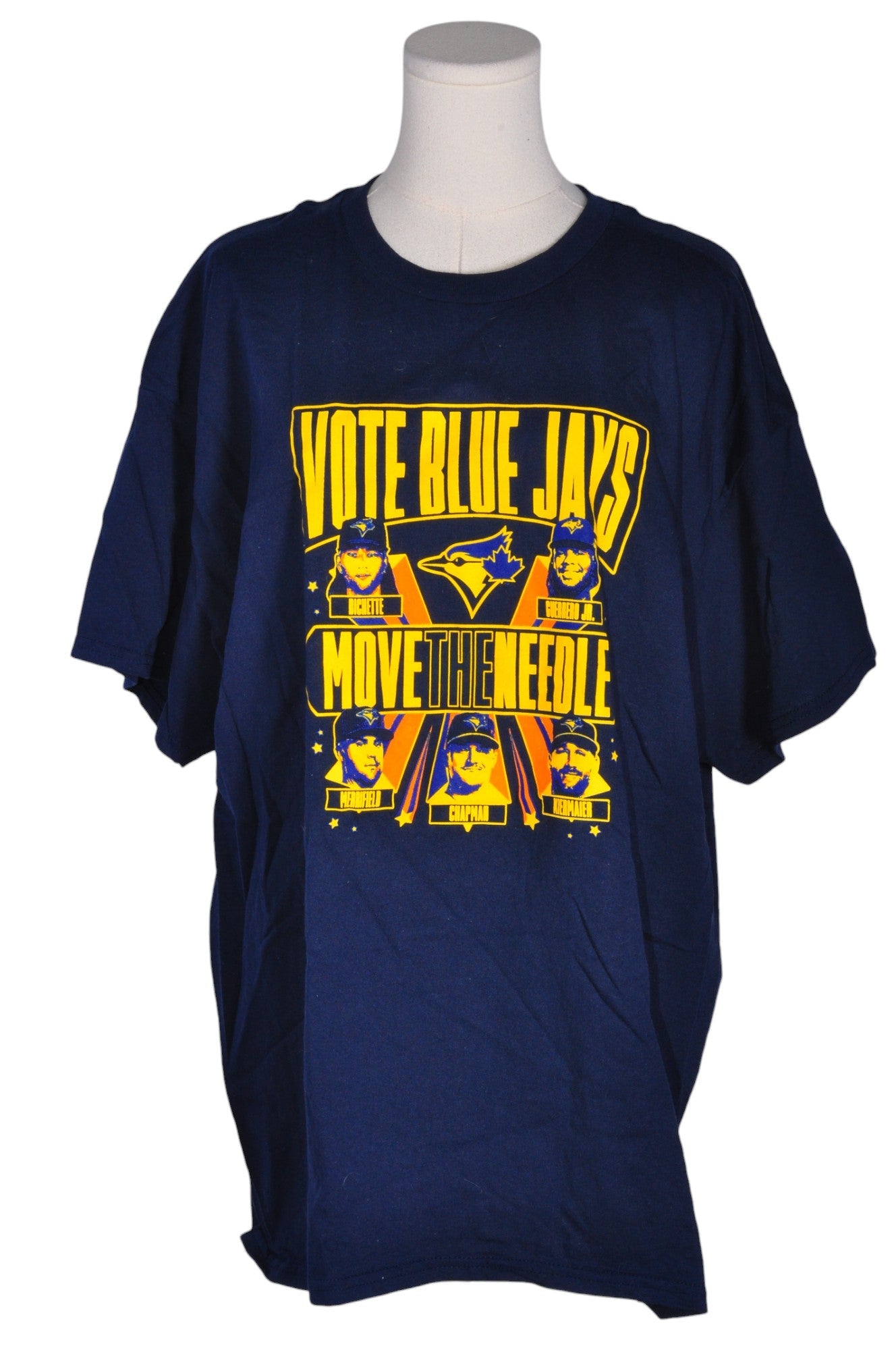 Stylish GILDAN Regular Fit Blue Women's T-Shirt - Size L