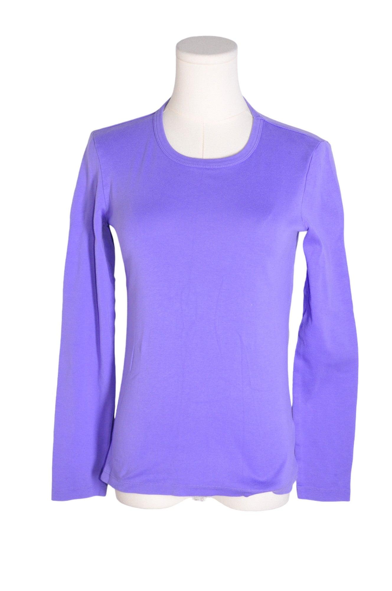 JOE FRESH Stylish Purple Regular Fit Women's Long-Sleeve T-Shirt - Size S