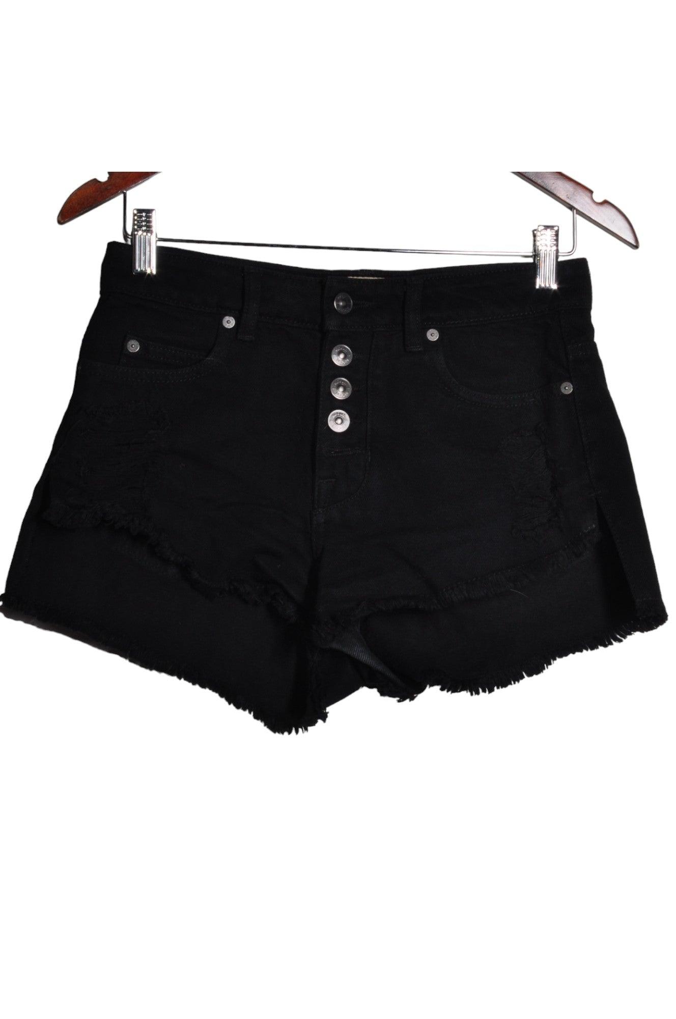 Stylish RIP CURL DENIM Women's Classic Regular Fit Black Shorts - Size 3