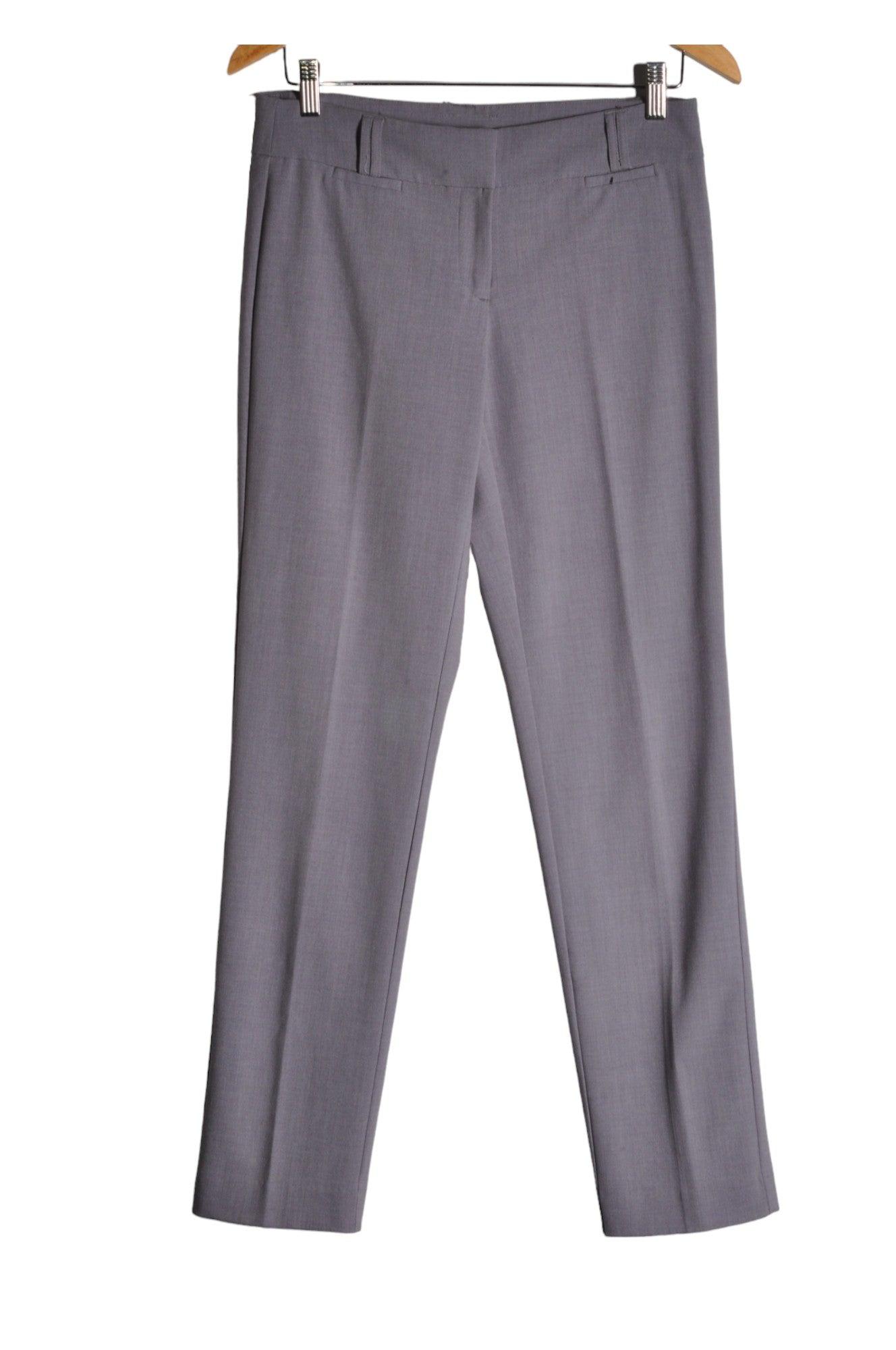 ANNE KLEIN Stylish Gray Regular Fit Women's Second - Hand Work Pants Size 2