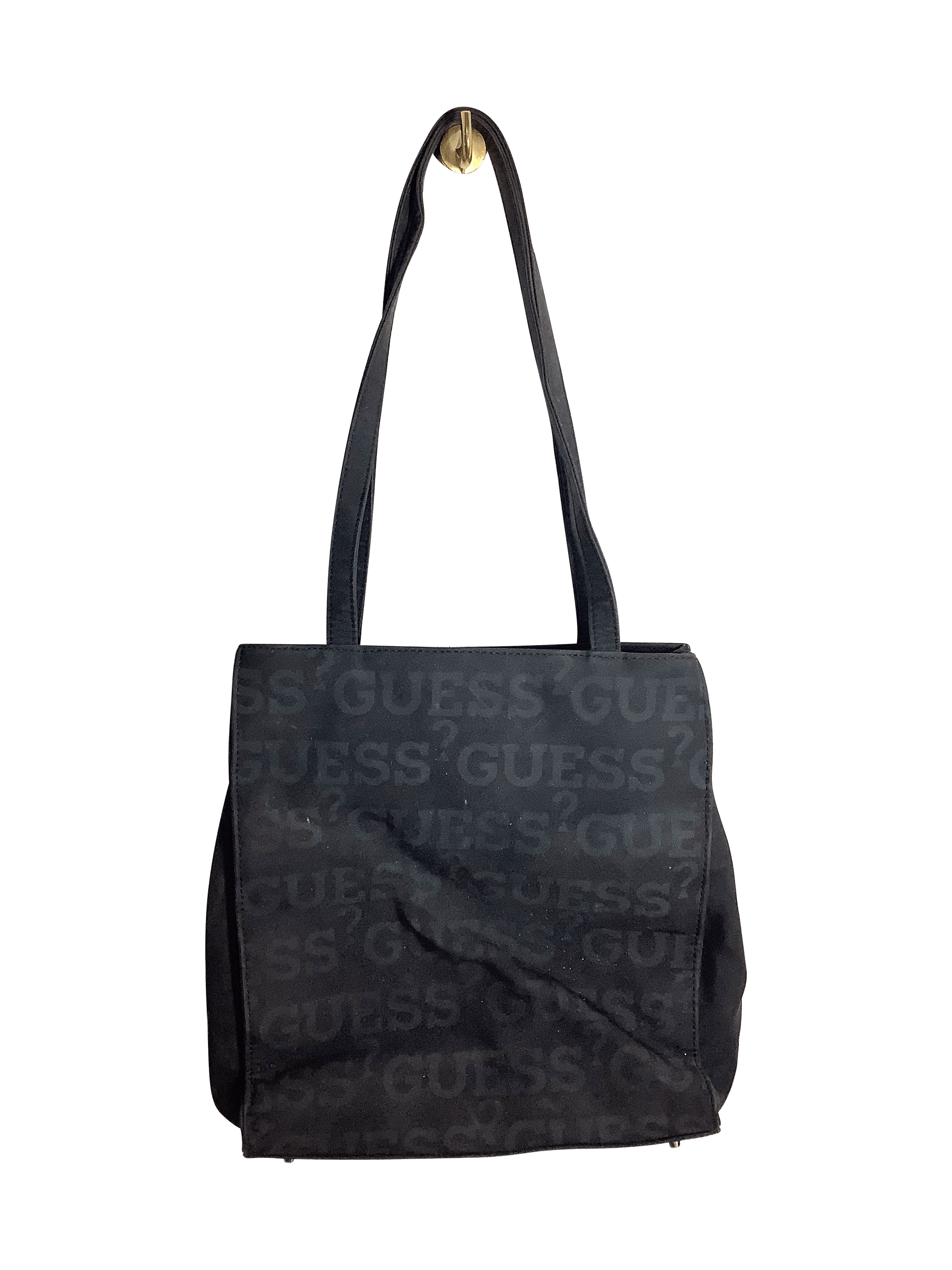 Stylish GUESS Women's Black Regular Fit Second - Hand Handbag - Size S
