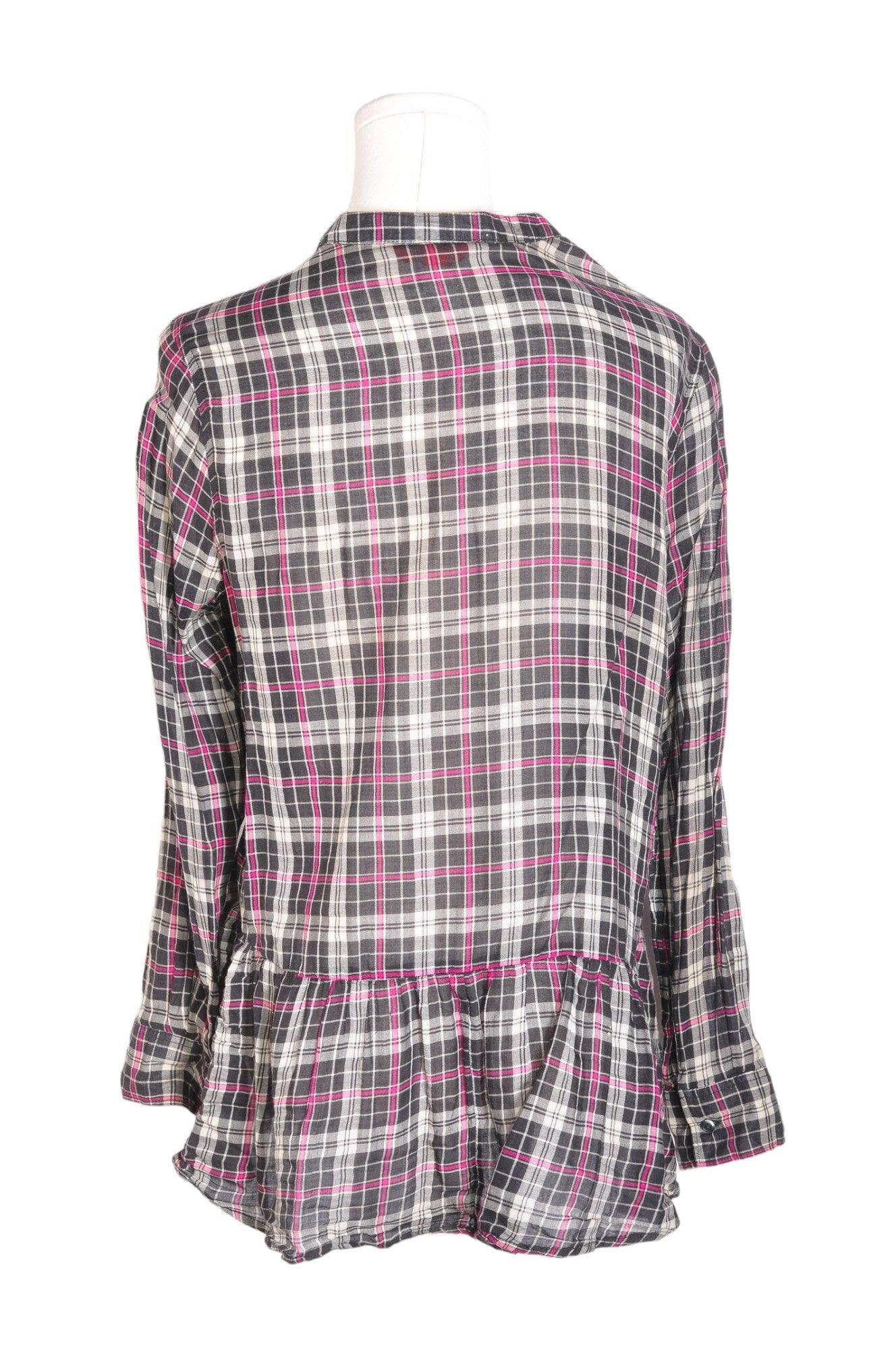 JOE FRESH Stylish Women's Black Button - Down Regular - Fit Top in Size M