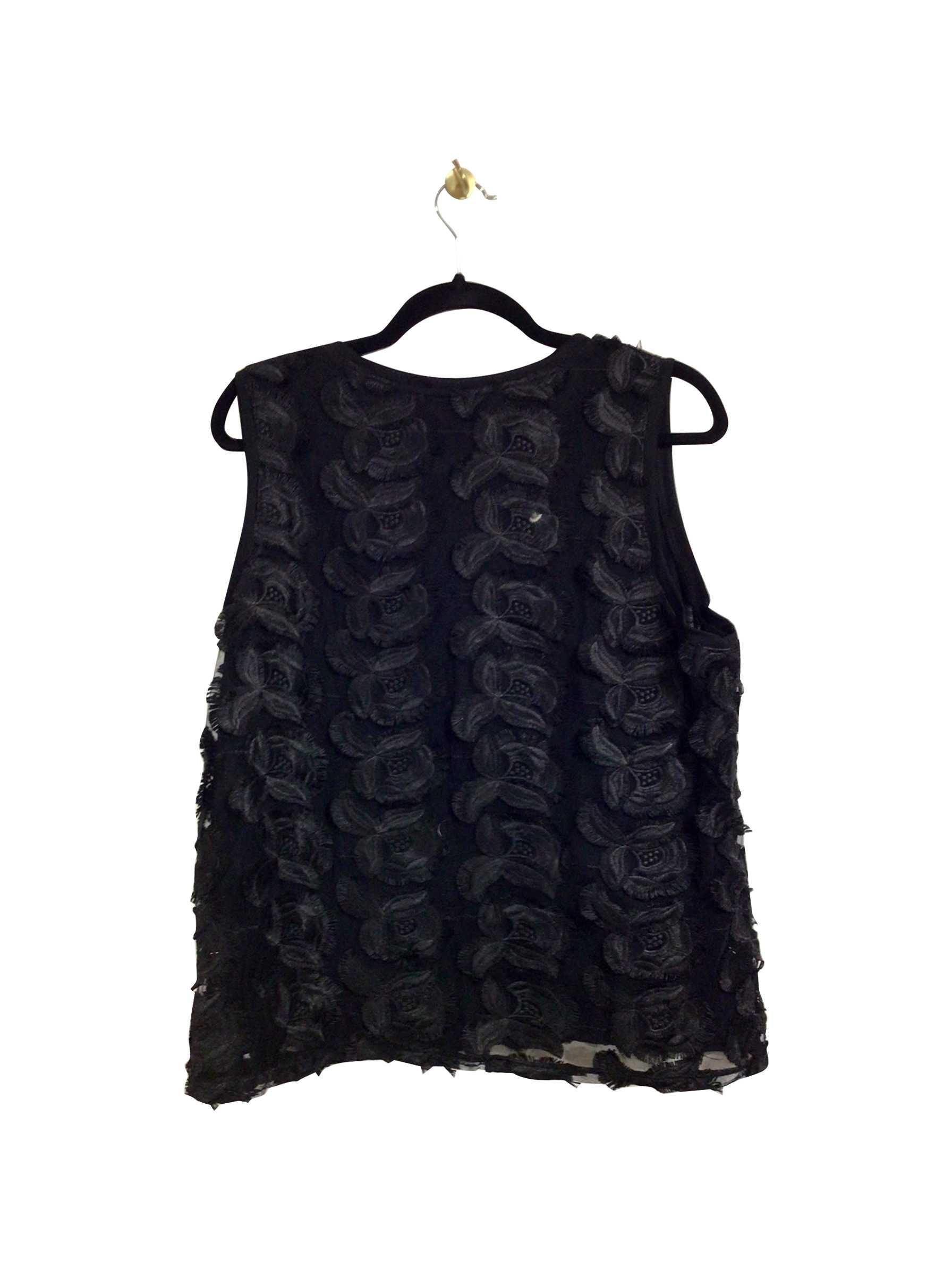 H&M Black Regular Fit Second-Hand Sleeveless Crew Neck Tank Top - L