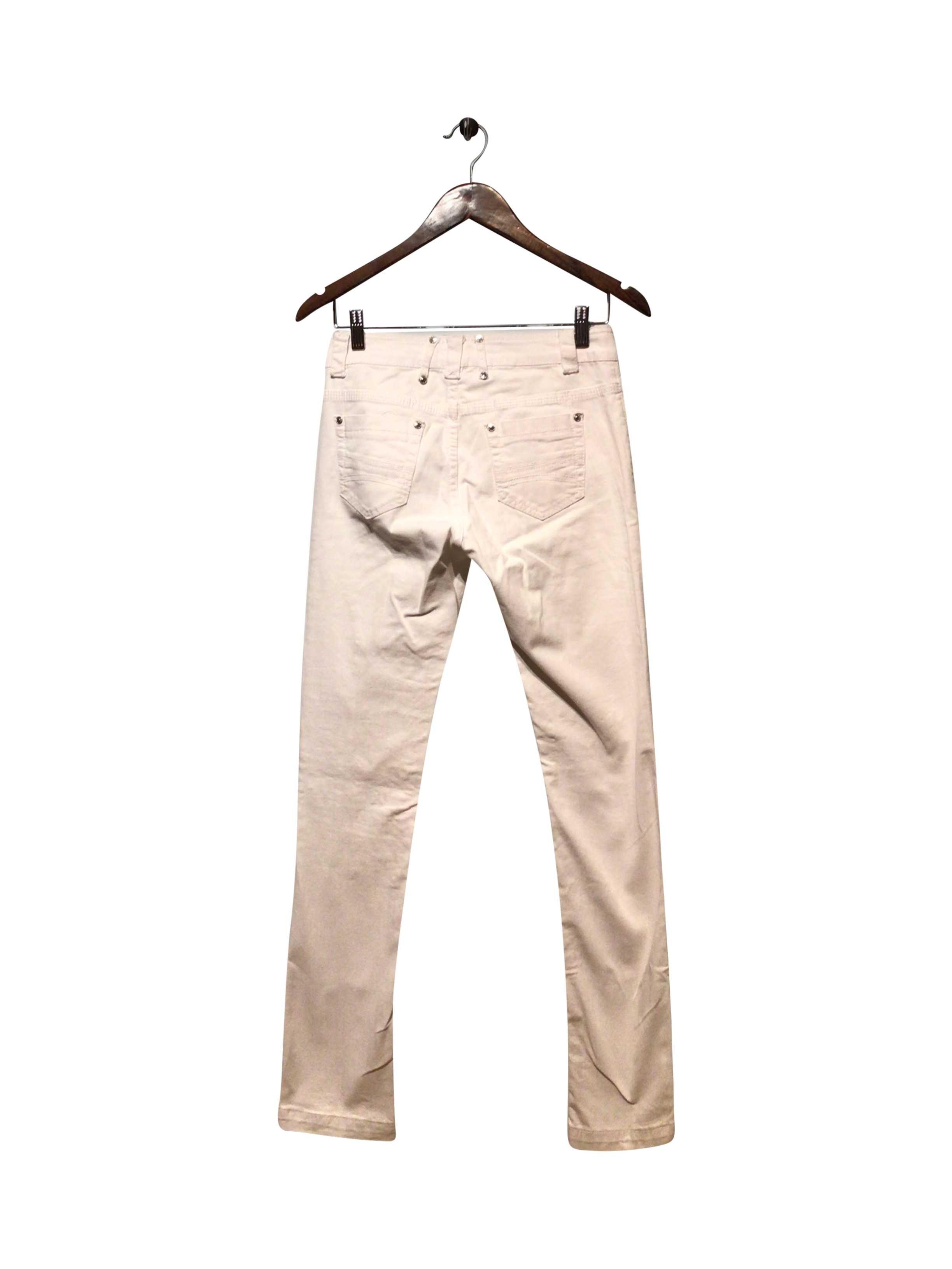 EFFETI MODA Stylish Regular Fit White Straight - Legged Second - Hand Jean Size 26