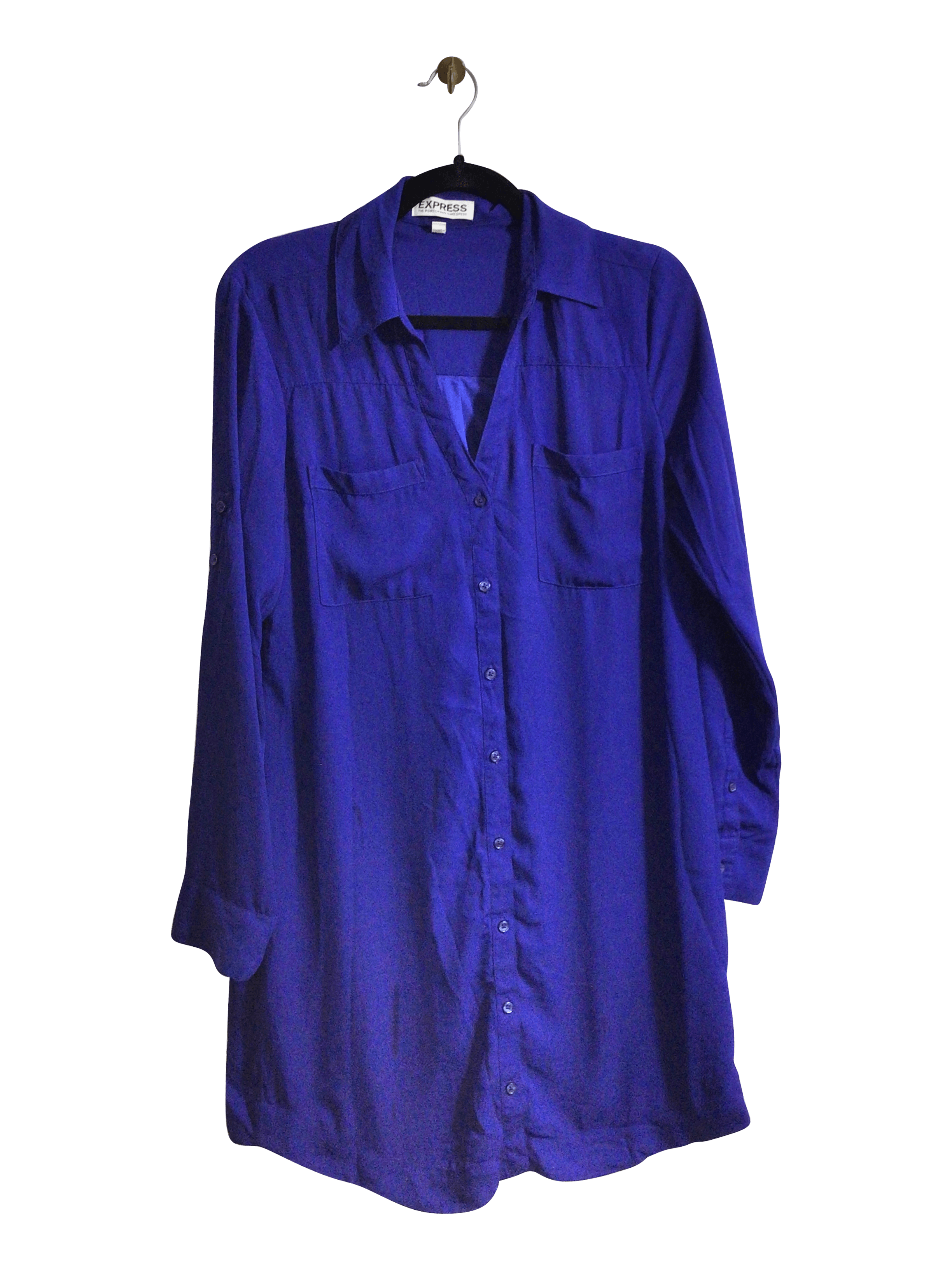 EXPRESS Stylish Women's Blue Regular Fit Midi Dress - Size M