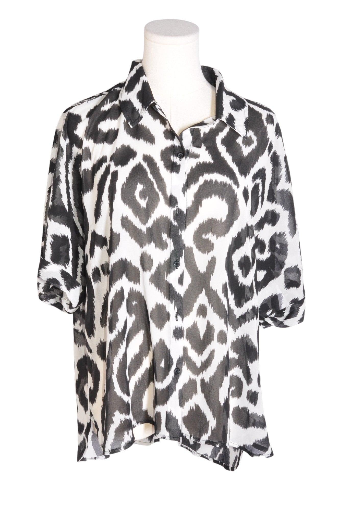 REITMANS Women's Classic White Regular Fit Button Down Tops - Size L