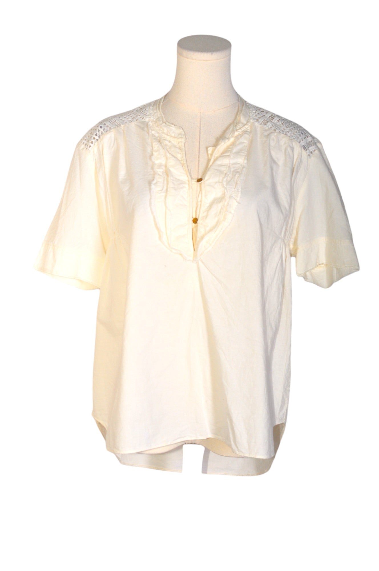RENEE C Stylish Women's White Regular-Fit Blouse - Size M