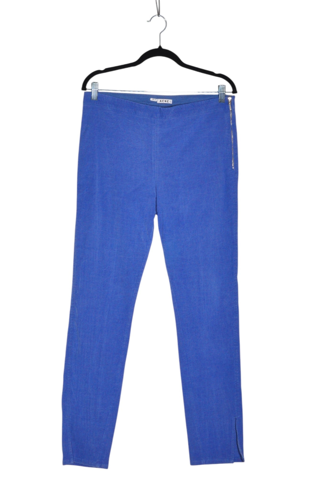 Stylish ACNE Women's Blue Regular Fit Work Pants - Size L