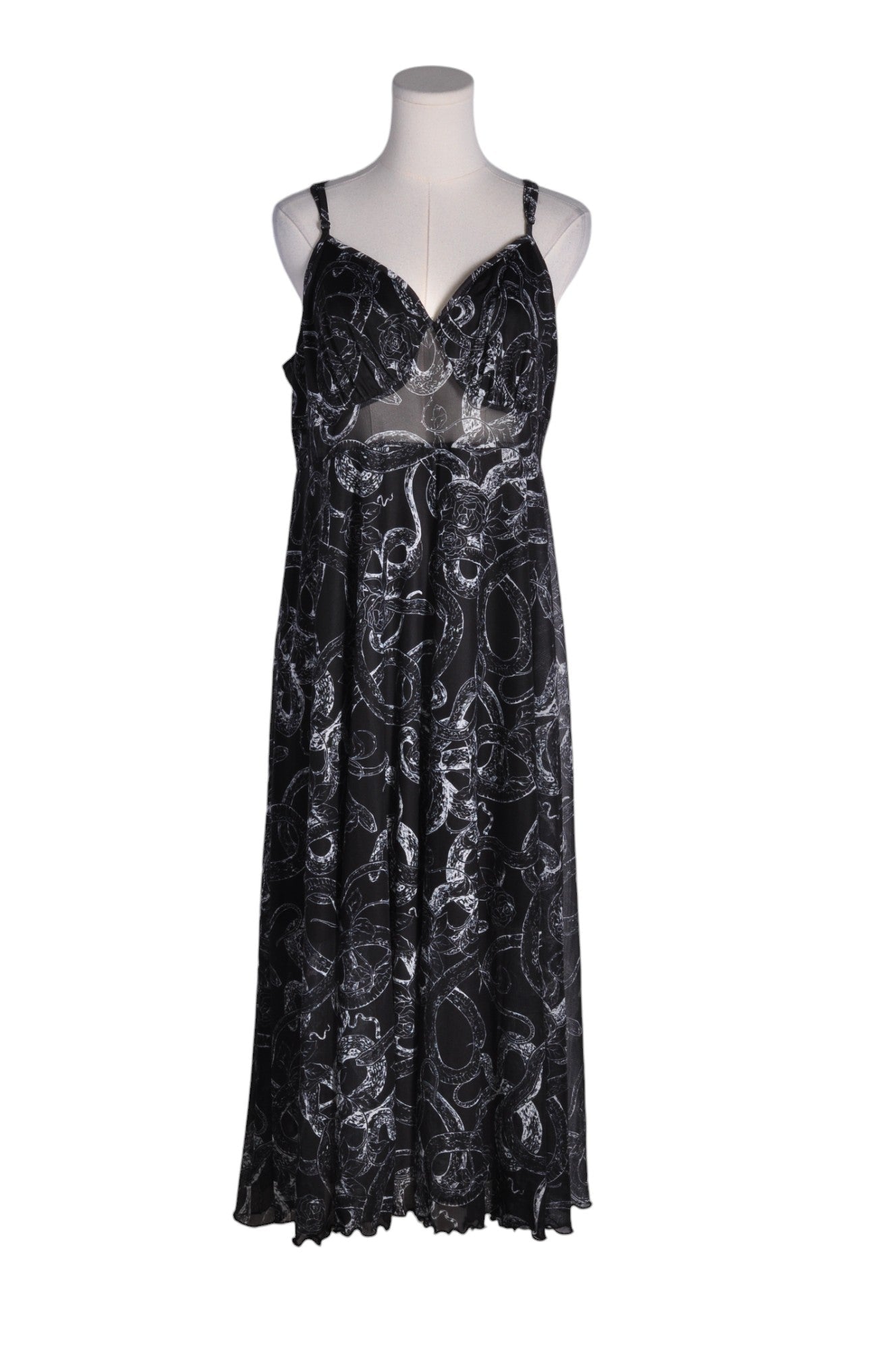 ROMWE Women's Stunning Black Regular-Fit 3XL Maxi Dress