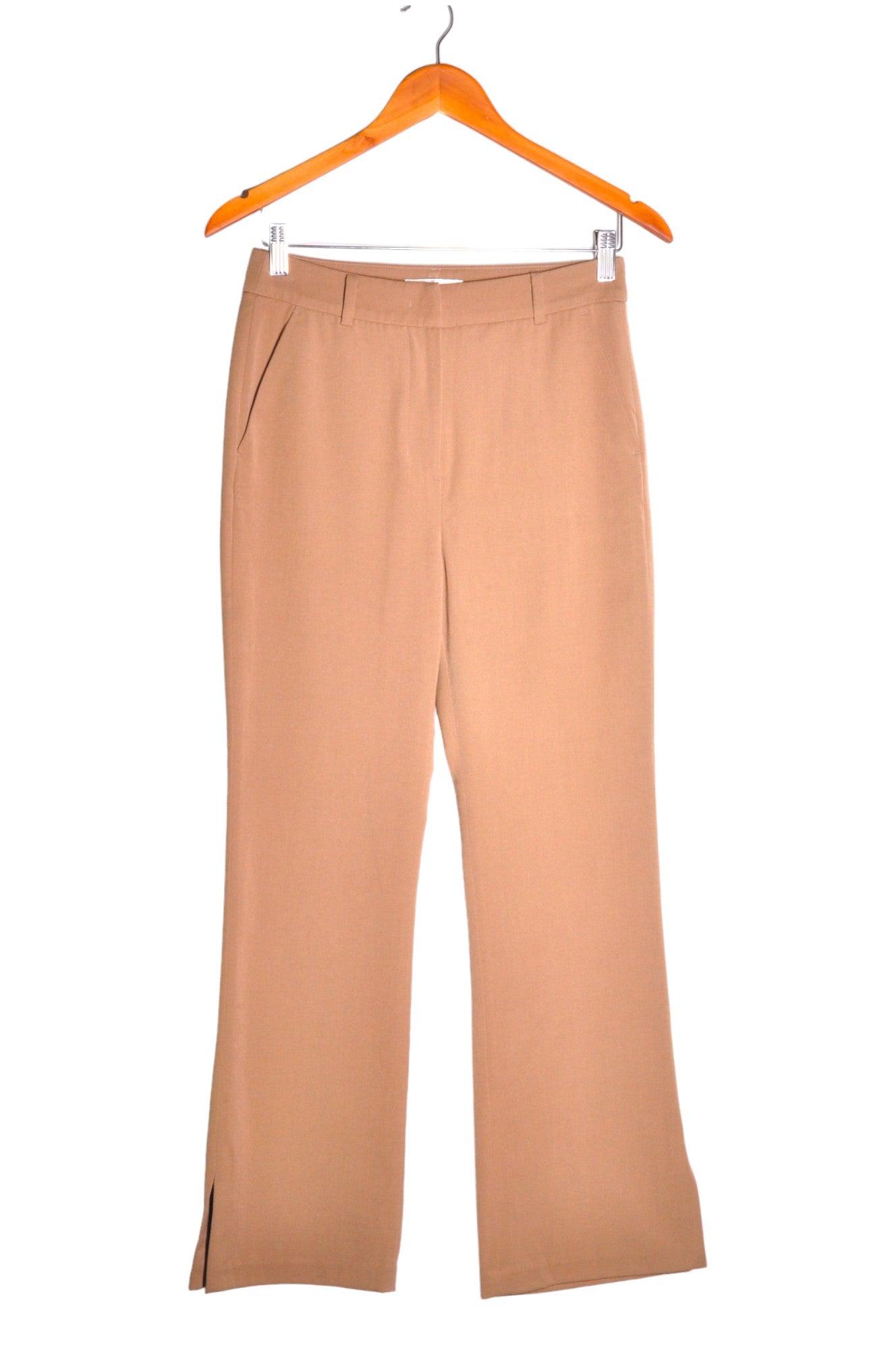 GIORDANO Stylish Women's Beige Regular-Fit Work Pants - Size S