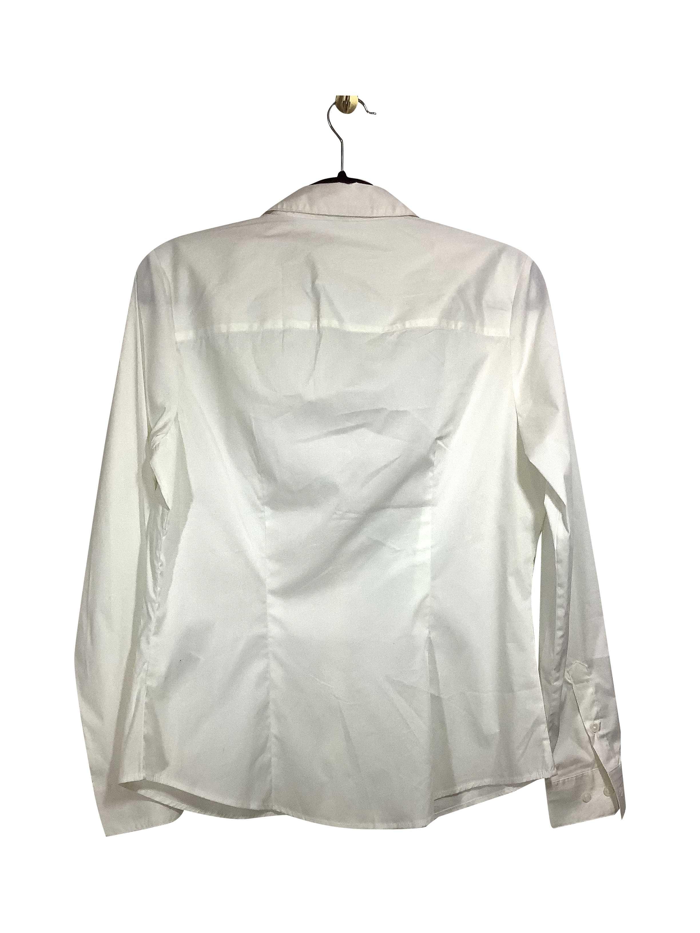 H&M White Regular Fit Button-down Top - Size 12, Second Hand Gem
