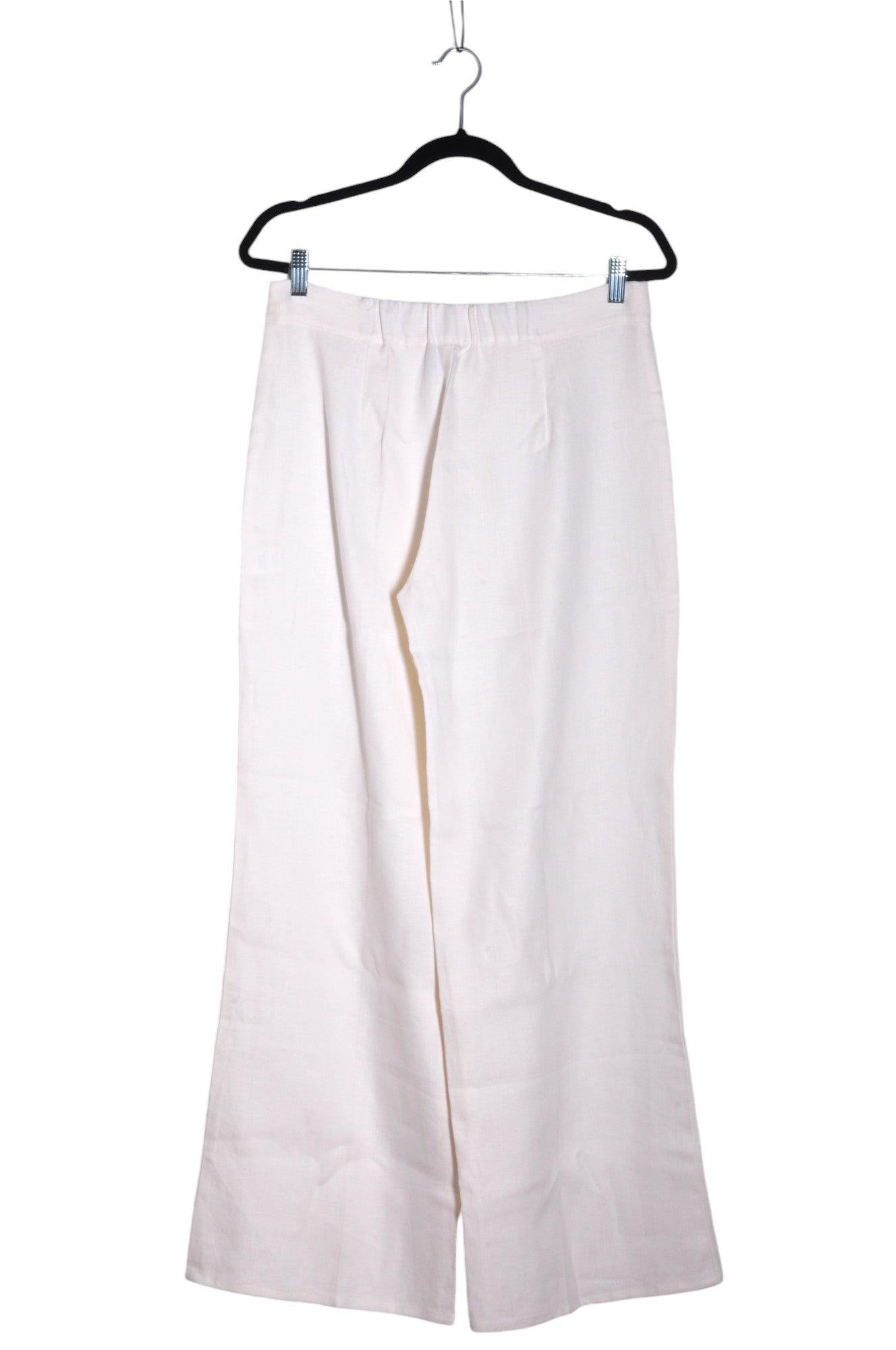 ROBERT KITCHEN Stylish Women's White Regular Fit Work Pants - Size S
