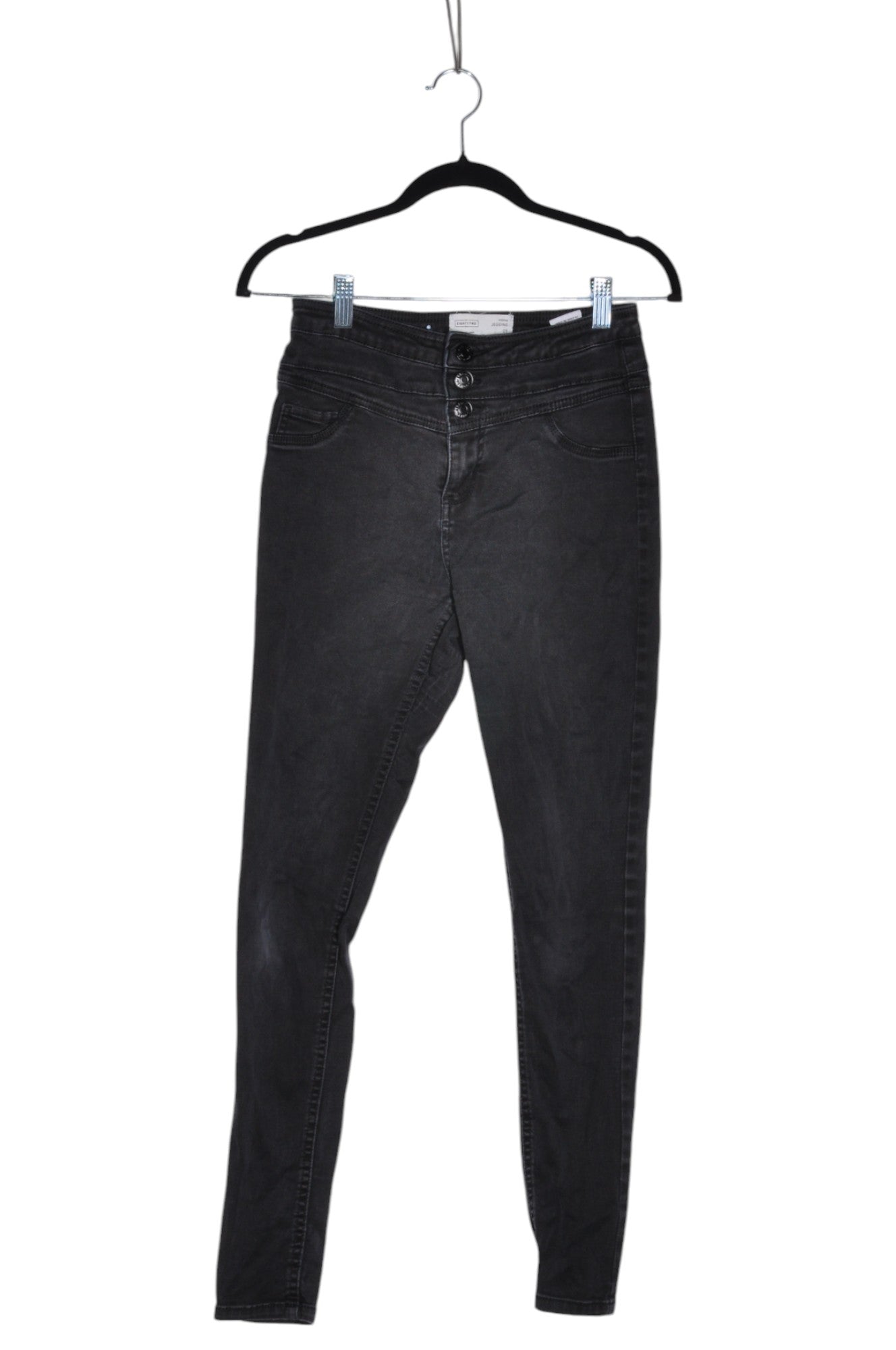 ARDENE Women's Stylish Black Regular Fit Straight-Legged Jeans - Size 9
