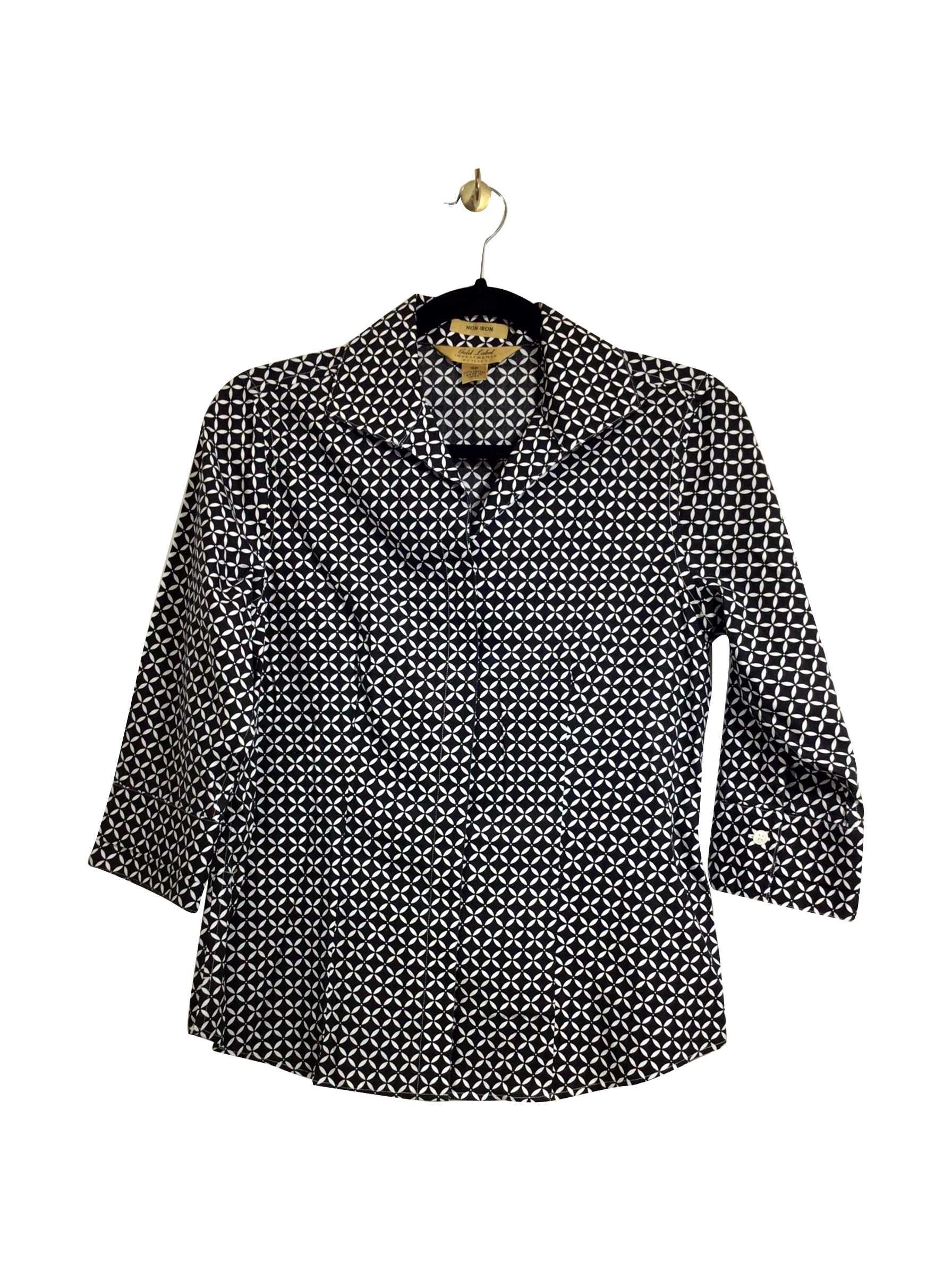 GOLD LABEL Classic Regular Fit Black Blouse - Size 4