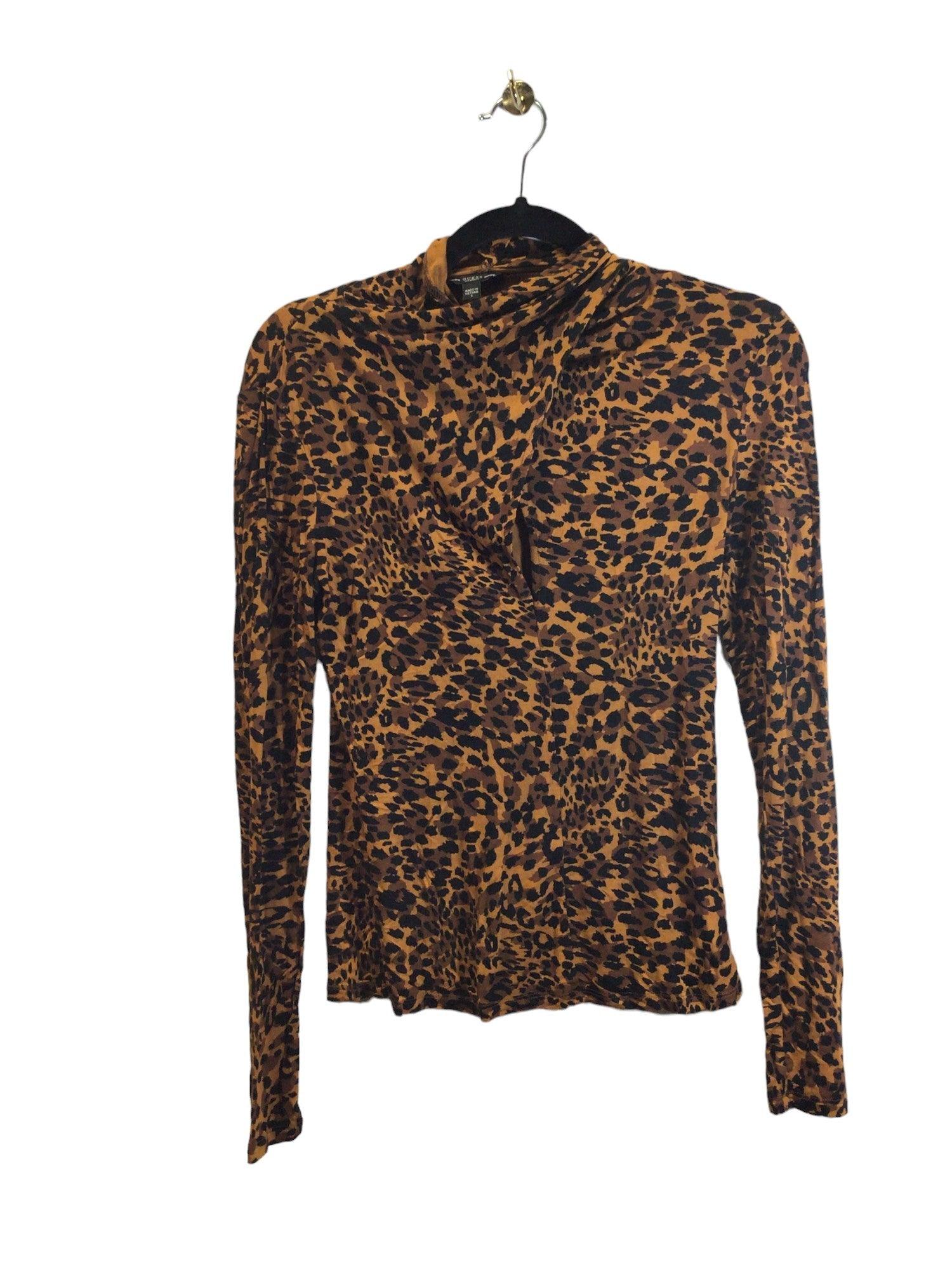 Stylish GUESS Women's Brown Regular Fit Turtleneck Tops - Size S