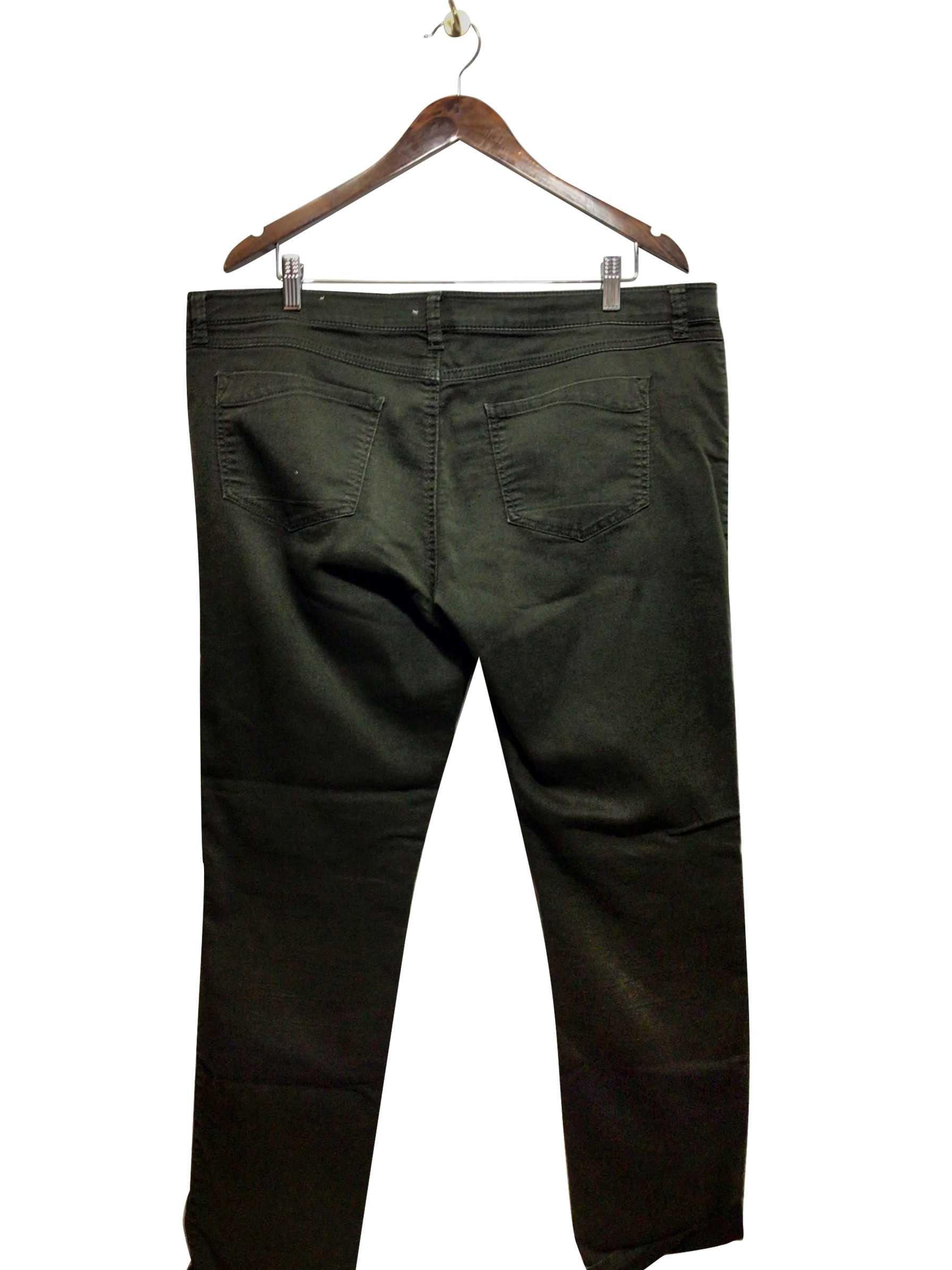 REVOLUTION Stylish Regular Fit Green Pant - Size 34