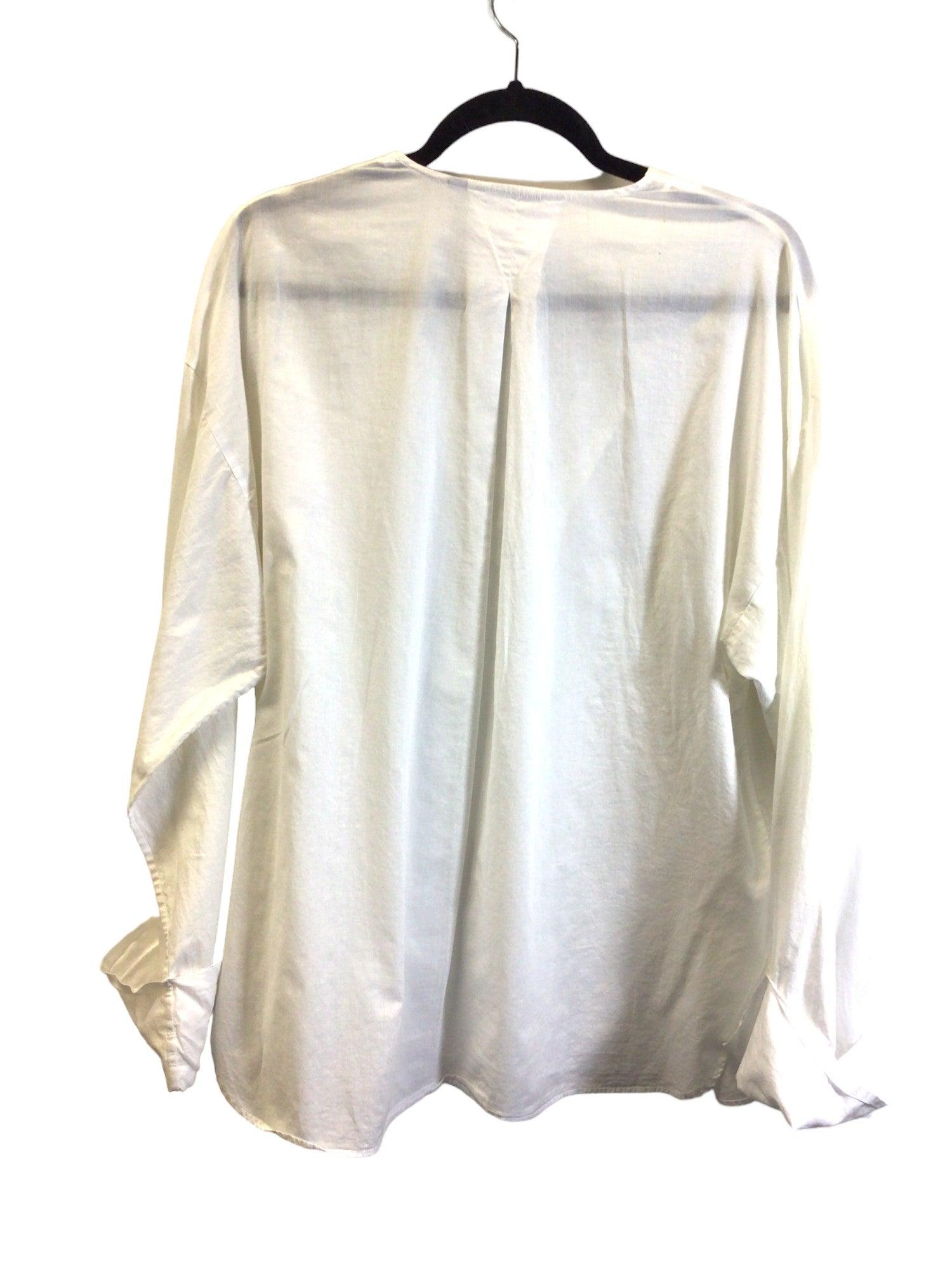 & OTHER STORIES Women's White Regular-Fit Blouse Size 8 - Second Hand