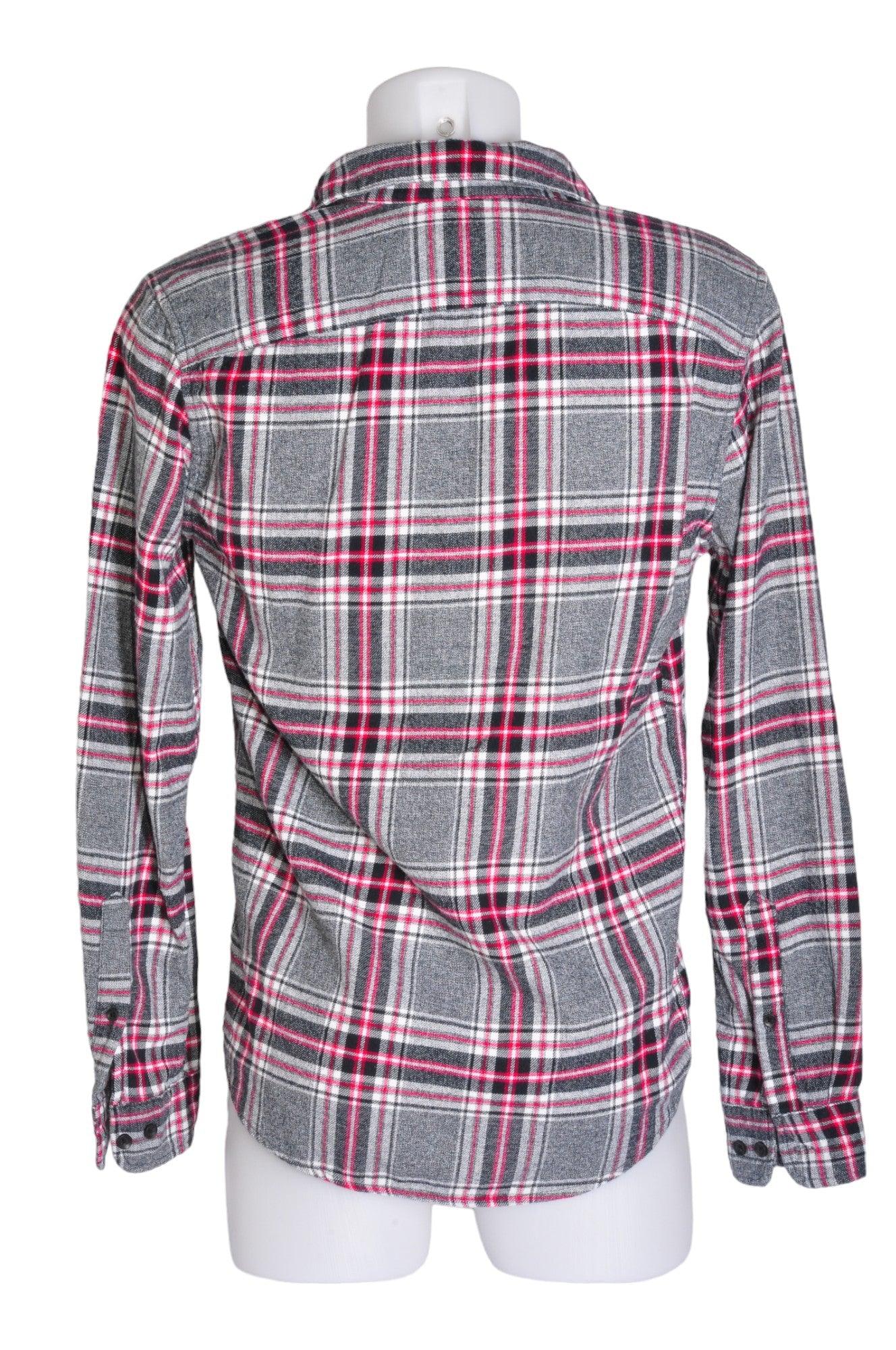 GOODFELLOW & CO. Stylish Men's Gray Regular Fit Button Down Tops - Size S