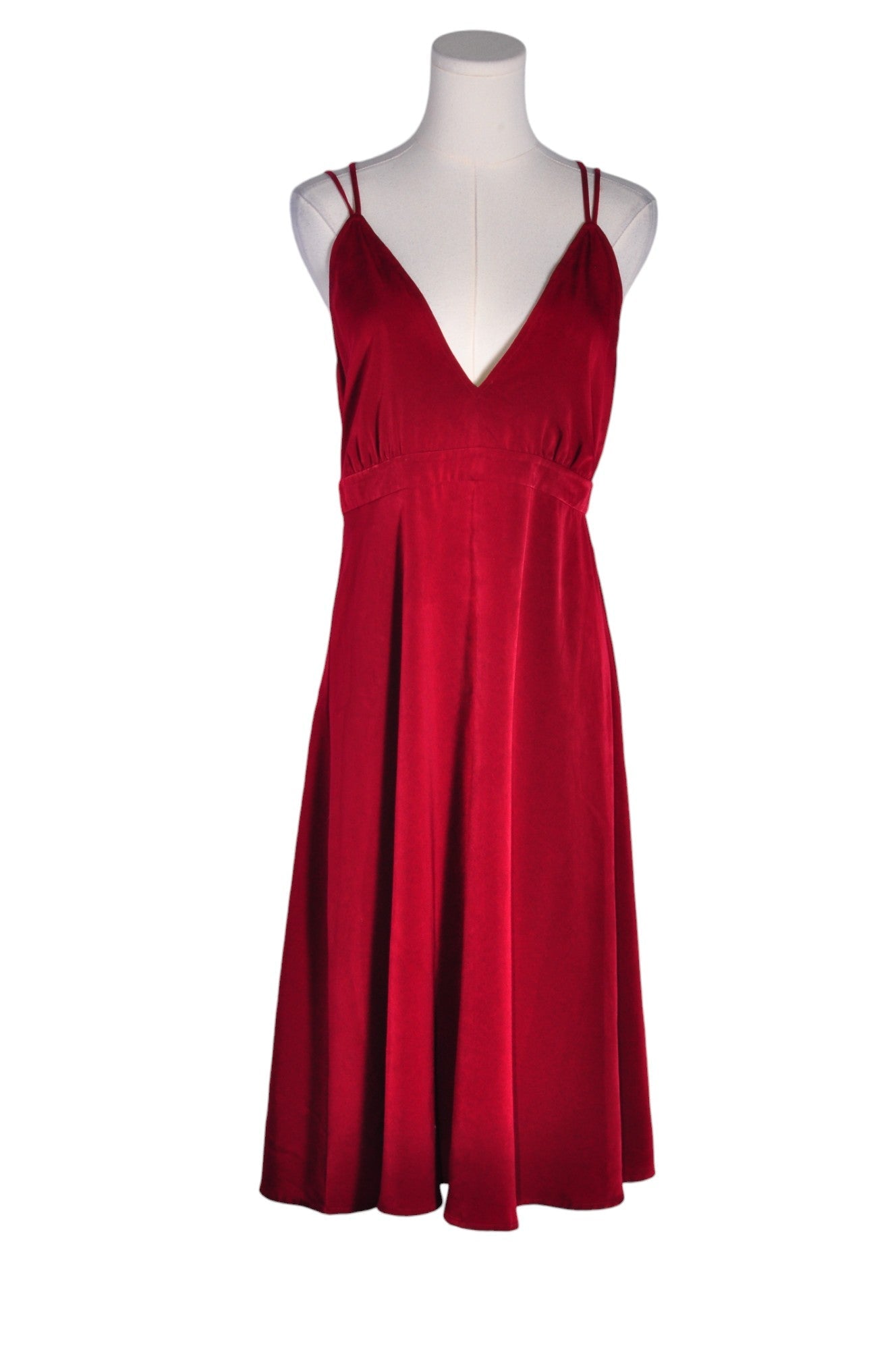 Stylish ROKOKO Women's Red A-Line Regular Fit Dress - Size L