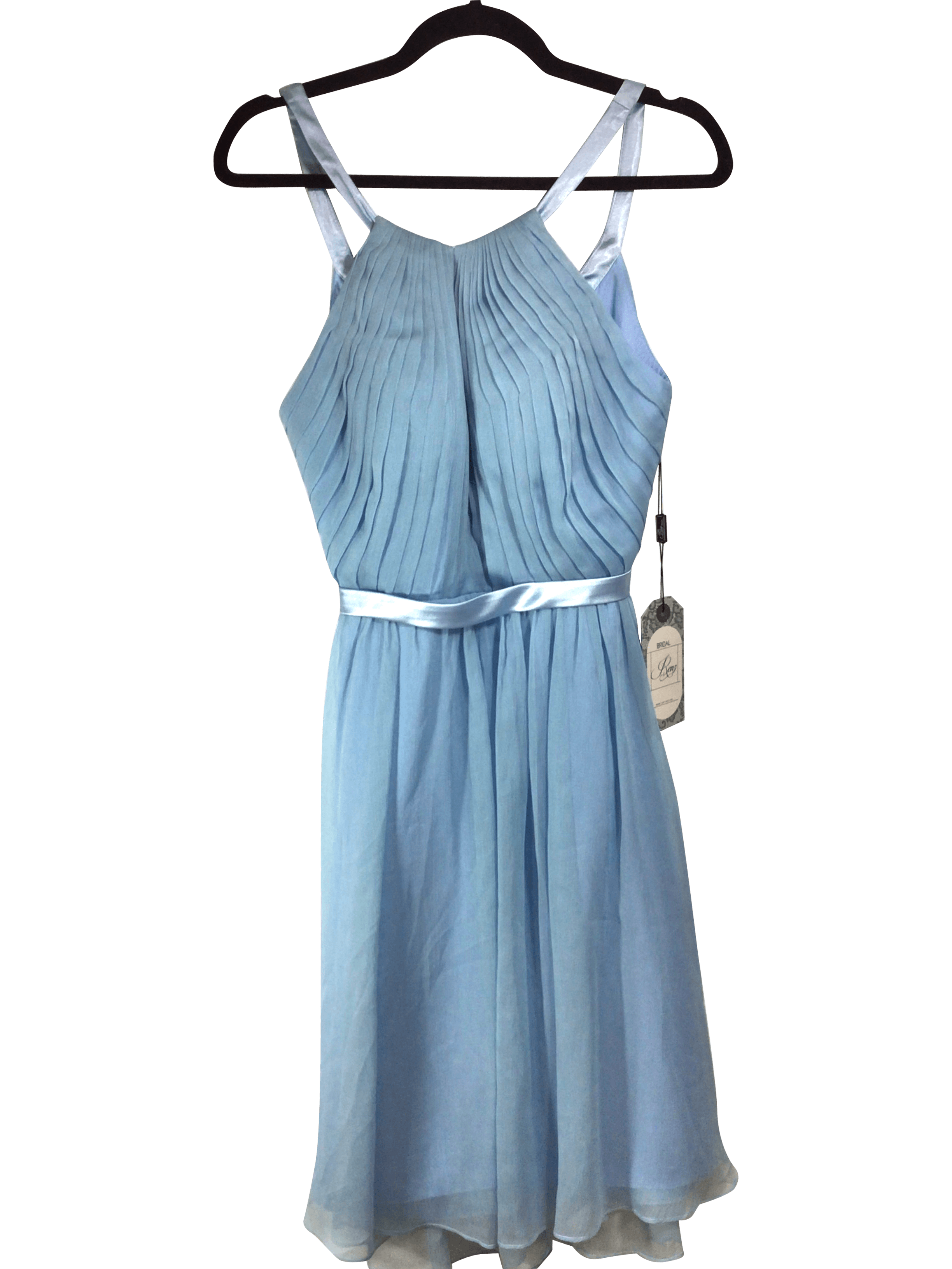 RENZ Stylish Women's Blue Wrap Dress - Regular Fit, Size S