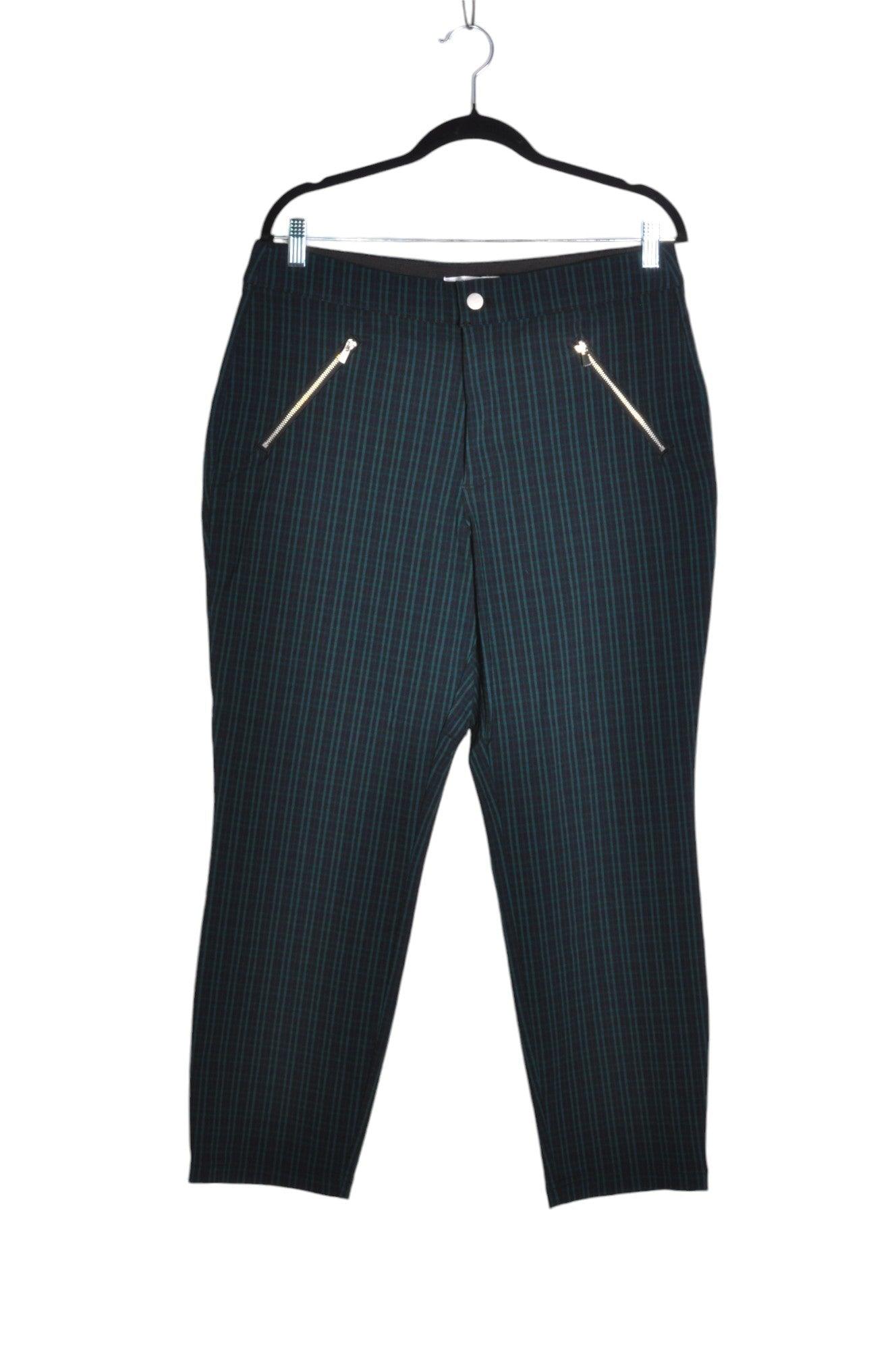 RICKI'S Stylish Women's Regular-Fit Green Work Pants - Size 14