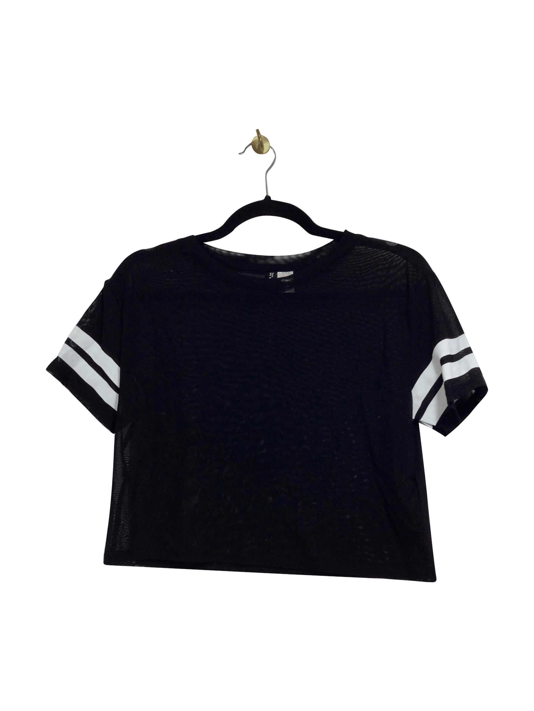 Stylish H&M Black Regular Fit Second-Hand T-Shirt - XS