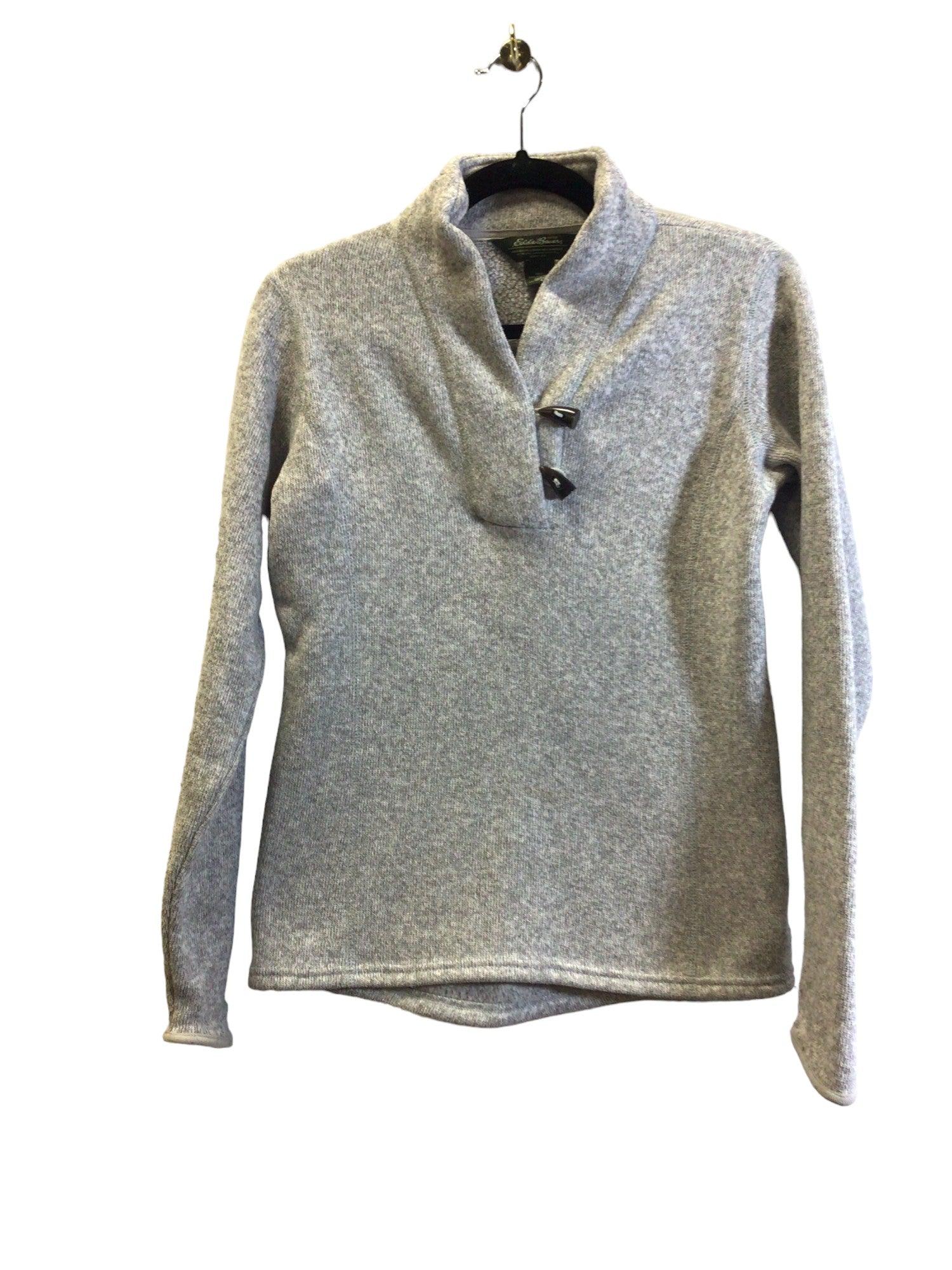 EDDIE BAUER Stylish Women's Gray Regular-Fit Long-Sleeved T-Shirt - Size S