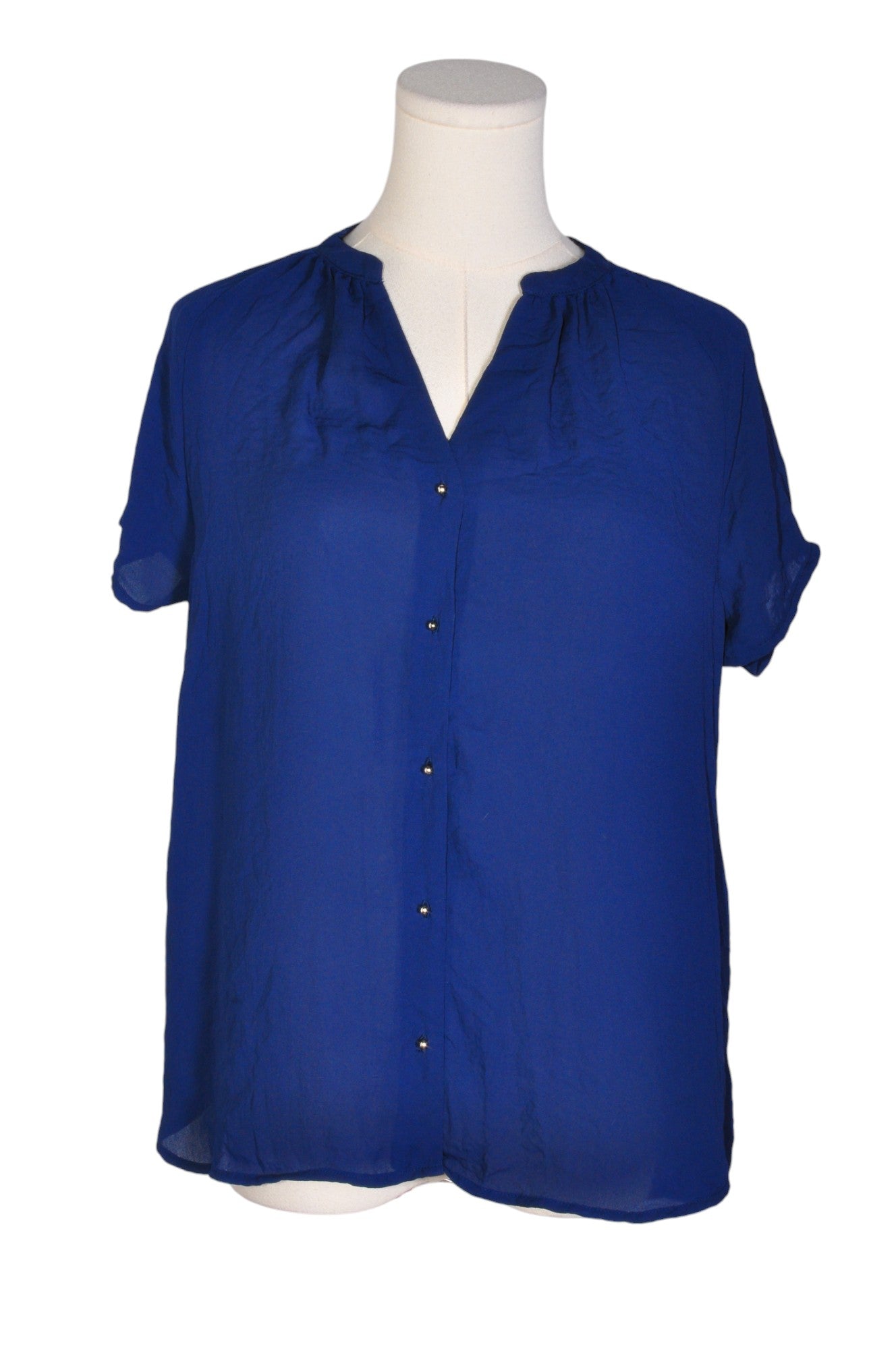 H&M Second Hand Blue Women's Regular Fit Size 6 Button Down Tops