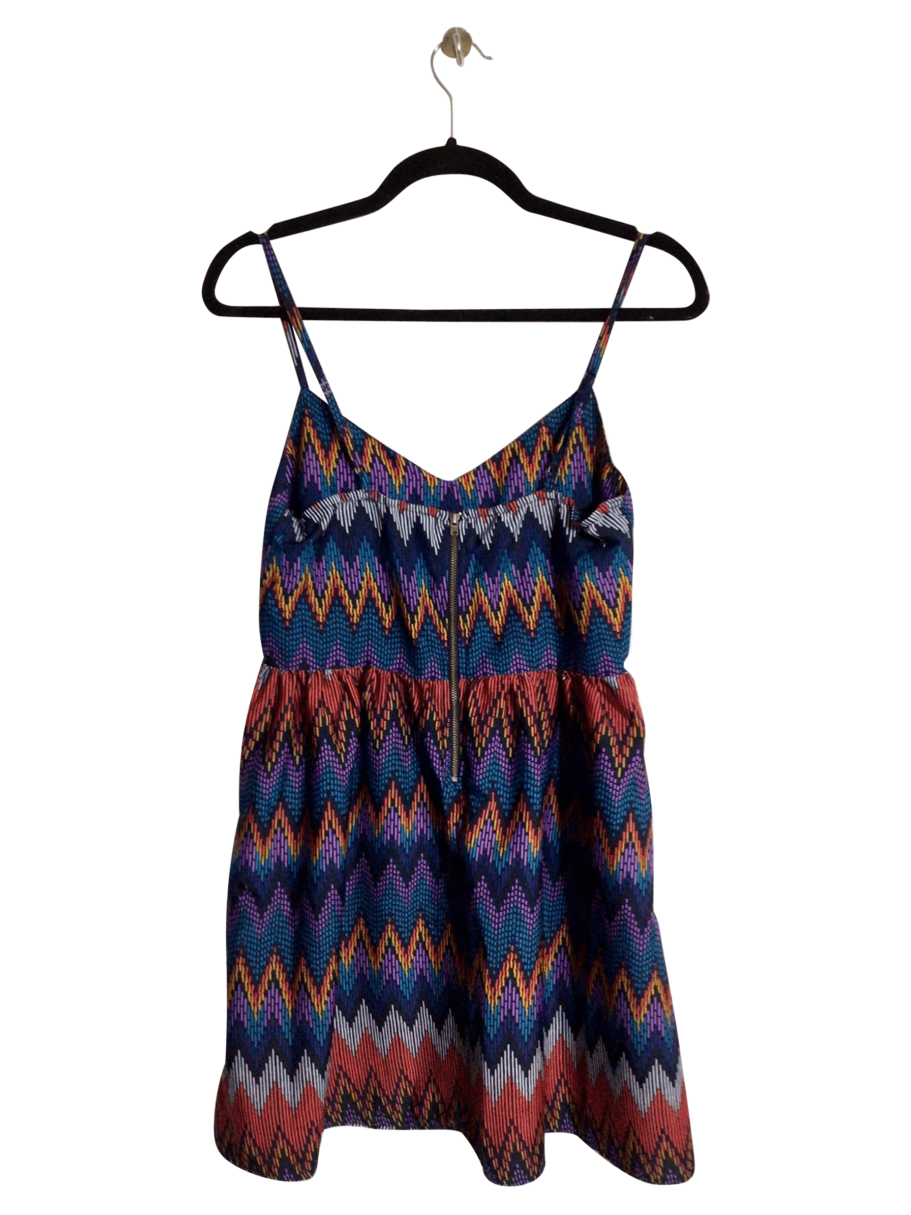 ROXY Stylish Regular Fit Blue Mini Dress - Size M
