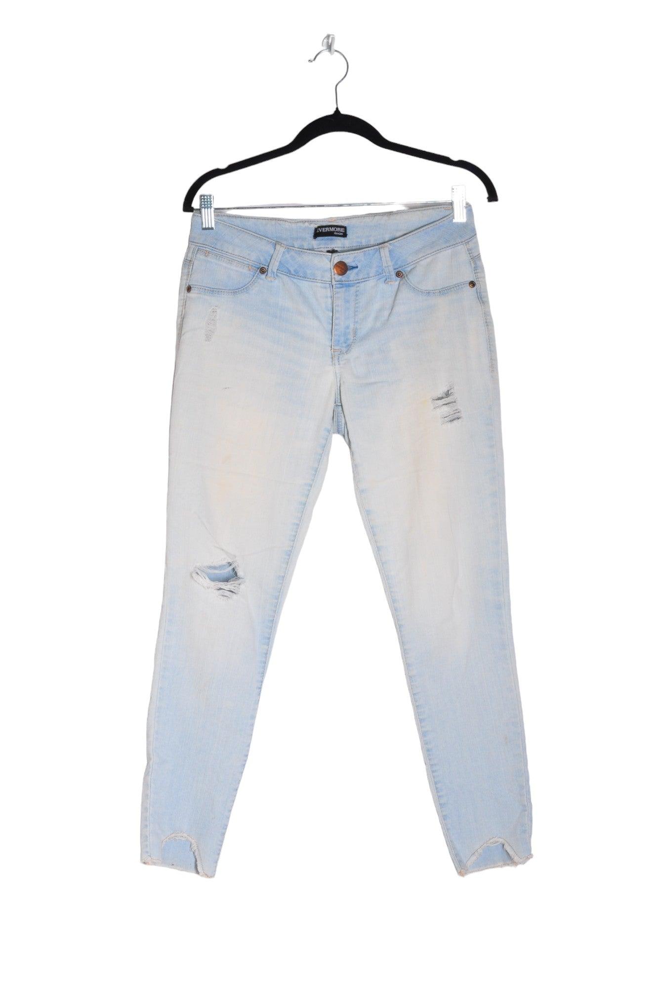 EVERMORE DENIM Stylish Women's Blue Straight-Legged Regular Fit Jeans - Size 5