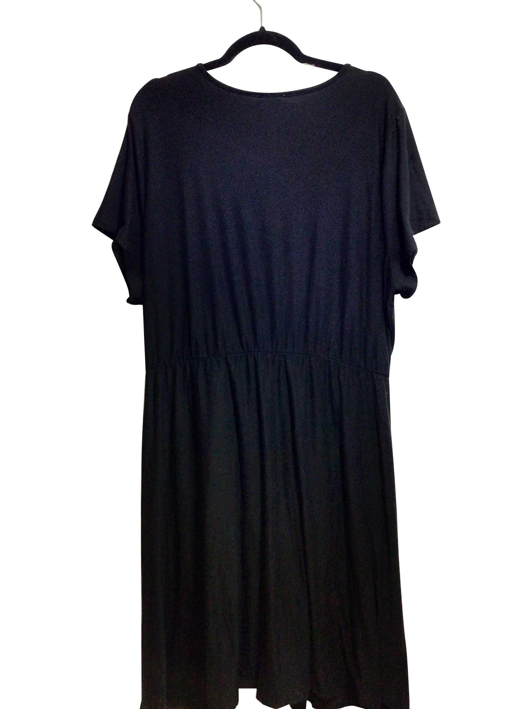 ARDENE Stylish Regular Fit Black Midi Dress - Size 3X