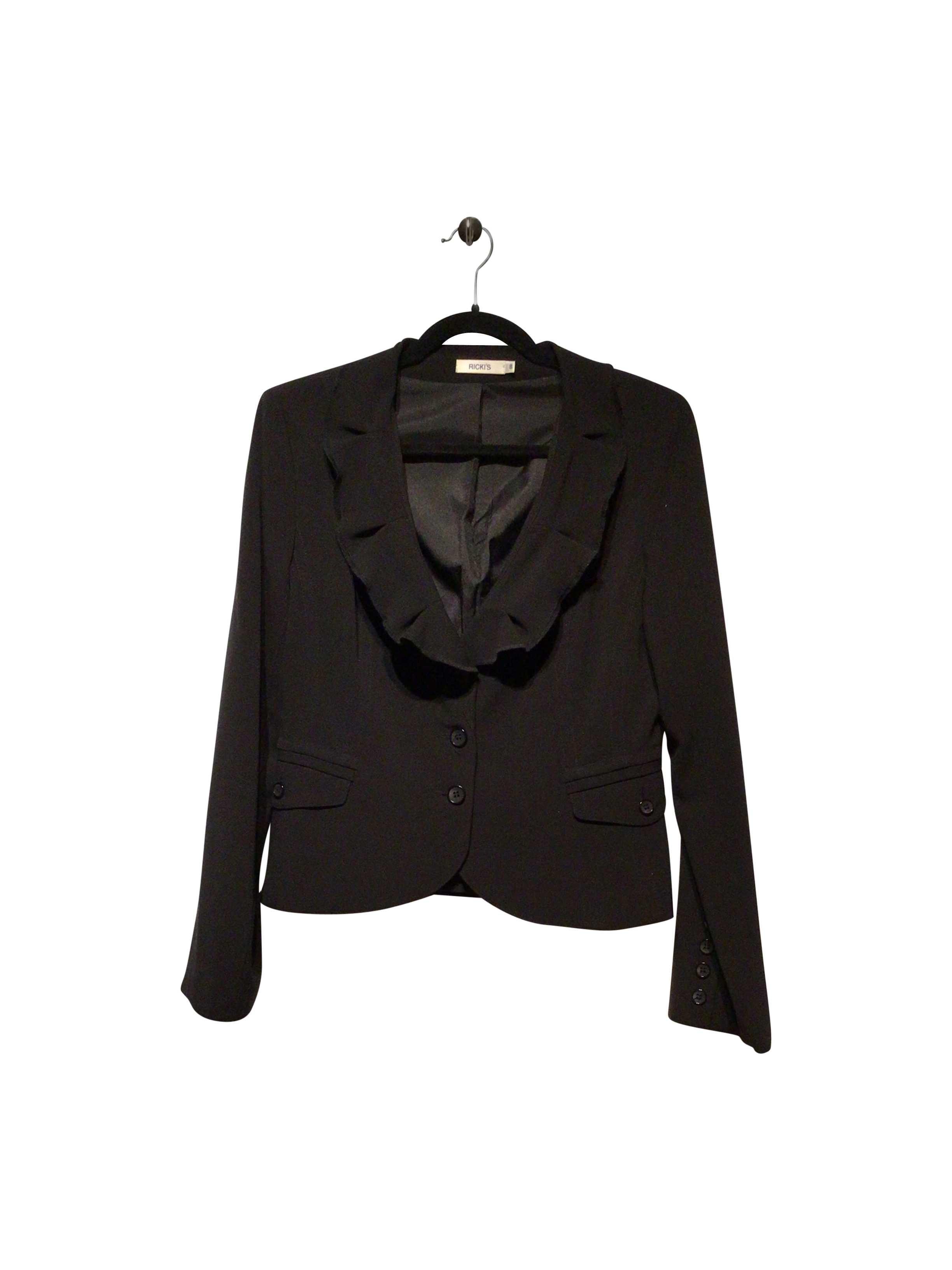 RICKI'S Stylish Regular Fit Black Blazers - Size 8