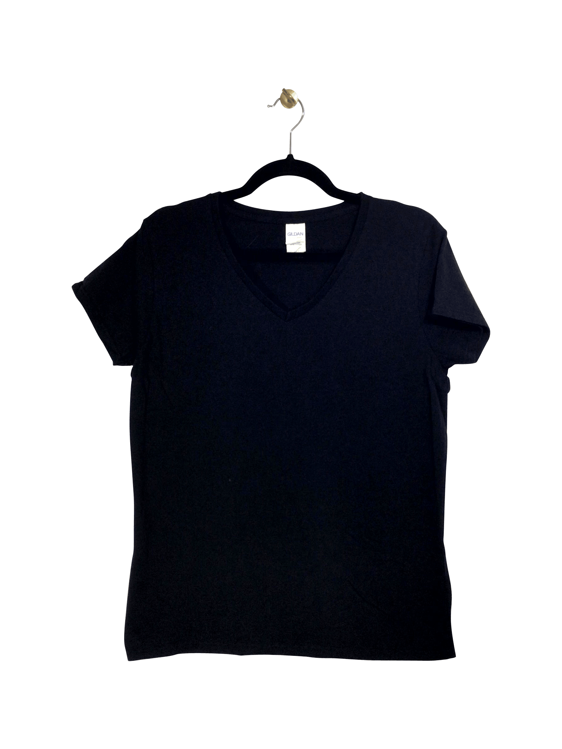 Stylish GILDAN Black Regular Fit T-shirt - Size L