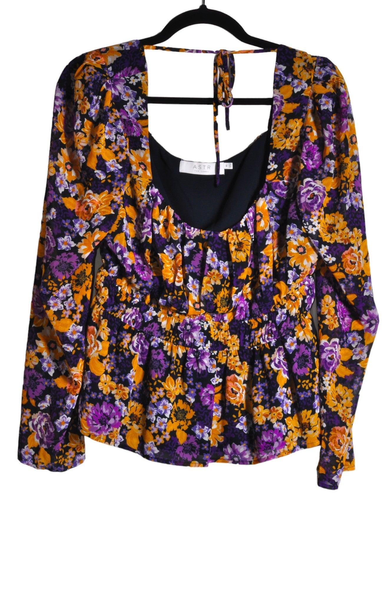 Stylish ASTR Purple Regular-Fit Women's Blouses - Size XL