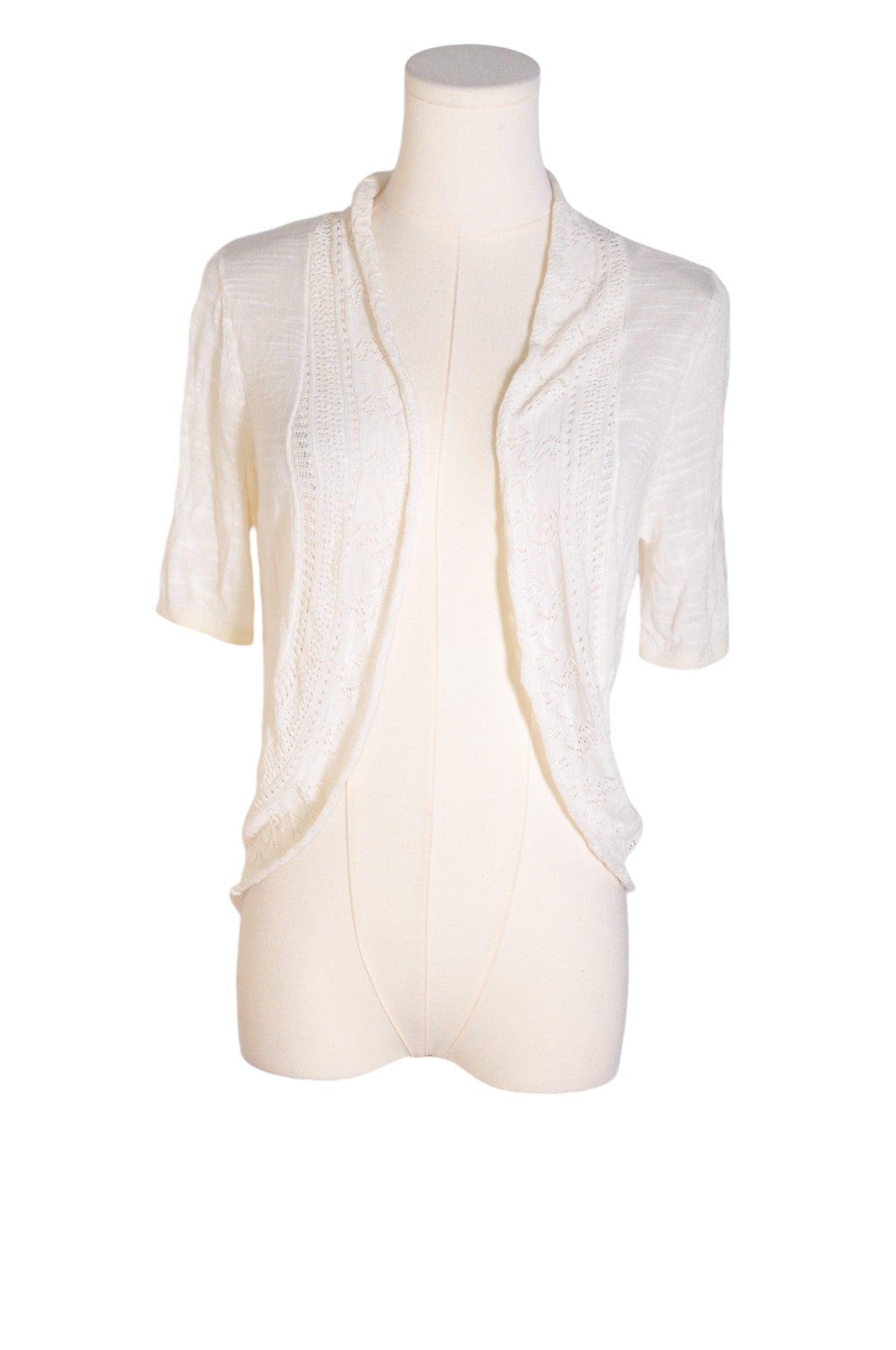 RICKI'S Stylish Women's White Regular-Fit Cardigan - Size M