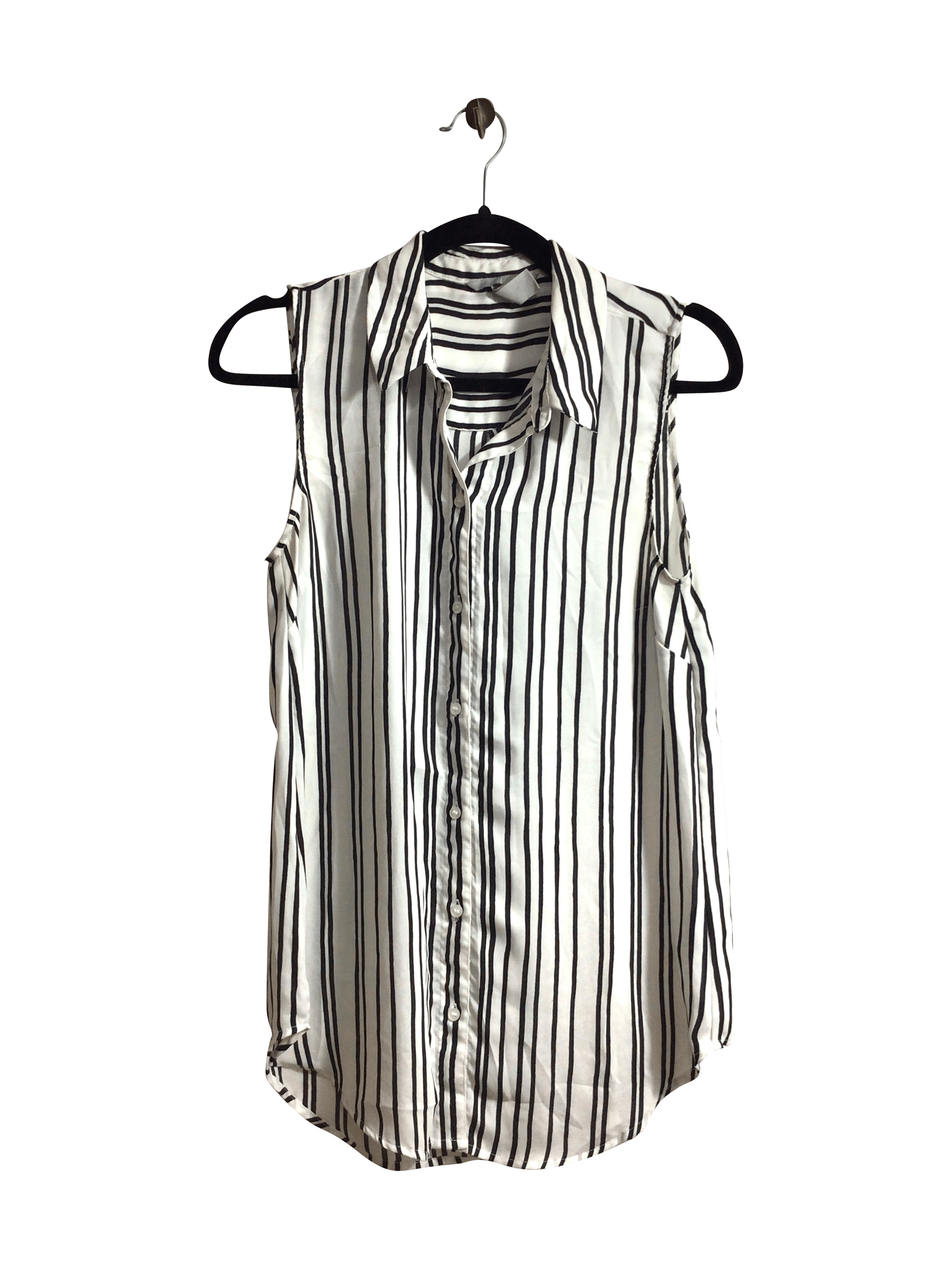 H&M Second Hand Women's White Button Down Tops - Regular Fit, Size 6
