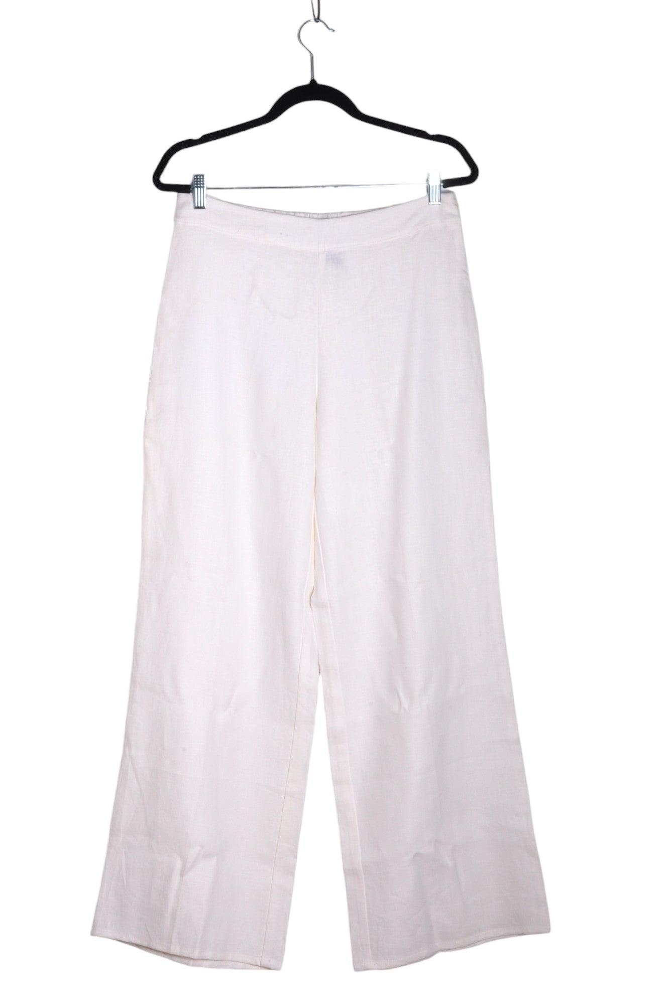 ROBERT KITCHEN Stylish Women's White Regular Fit Work Pants - Size S
