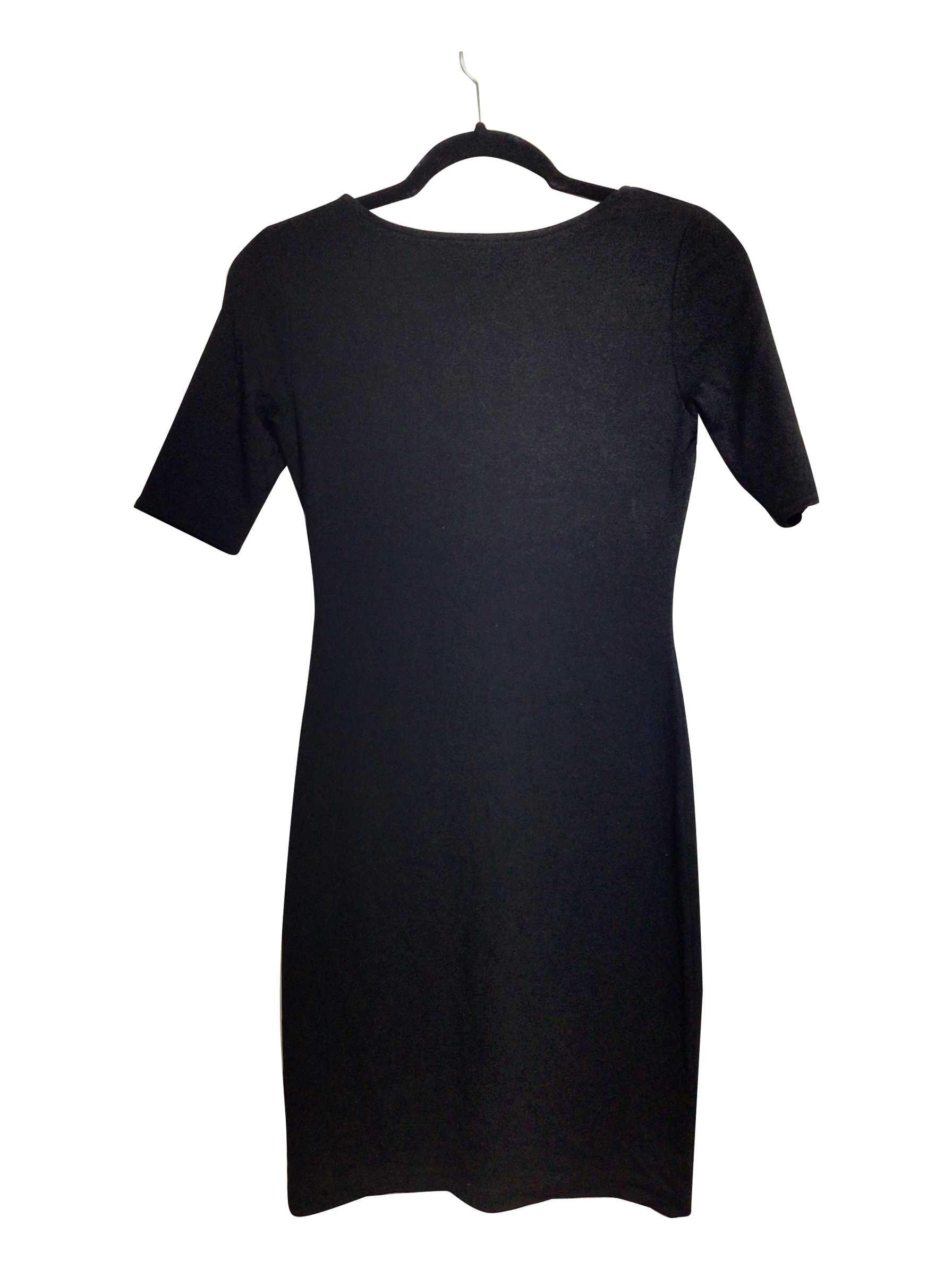 H&M Stylish Regular Fit Black Midi Dress - Size 4