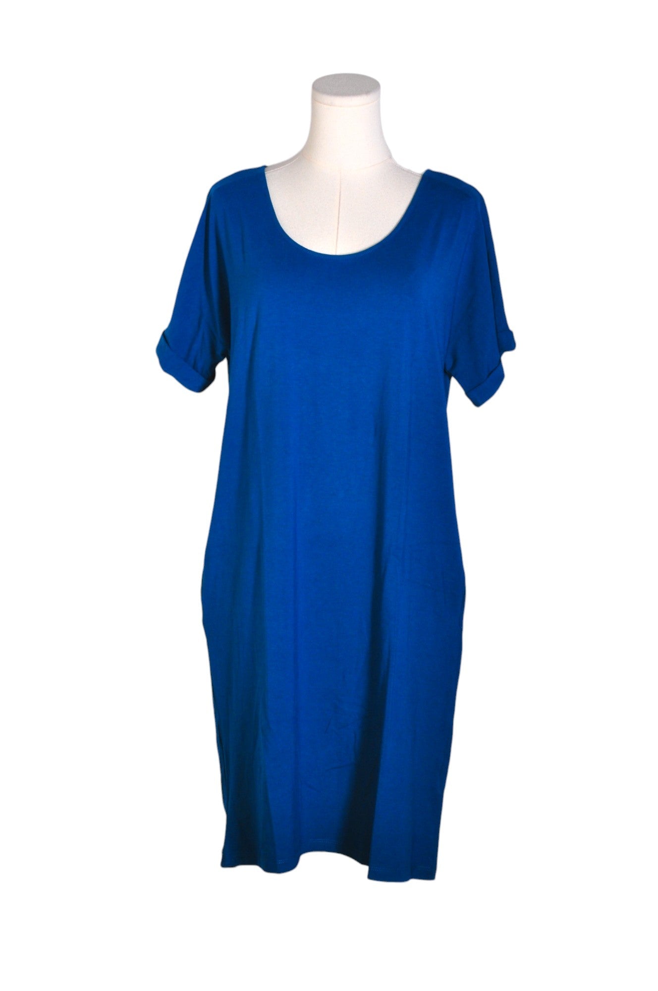 ENCIRCLED Stylish Blue Regular-Fit Women's Shirt Dress - Size M