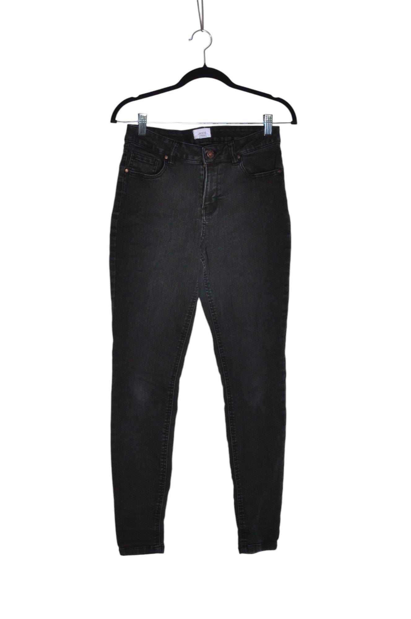 ARDENE Stylish Women's Regular Fit Black Straight-Legged Jeans - Size 11