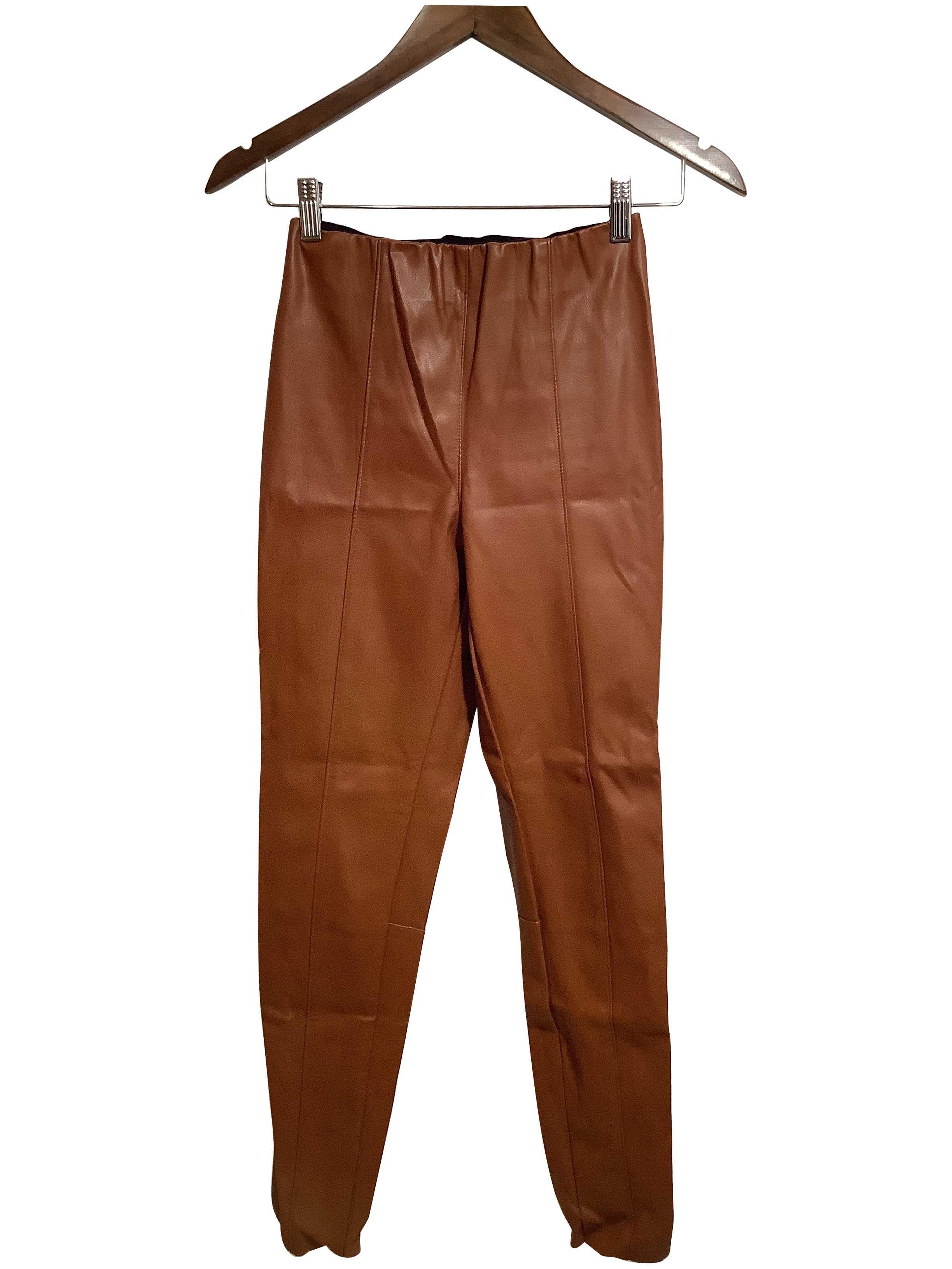 H&M Second Hand Regular Fit Ankle Length Brown Pant - Size 2