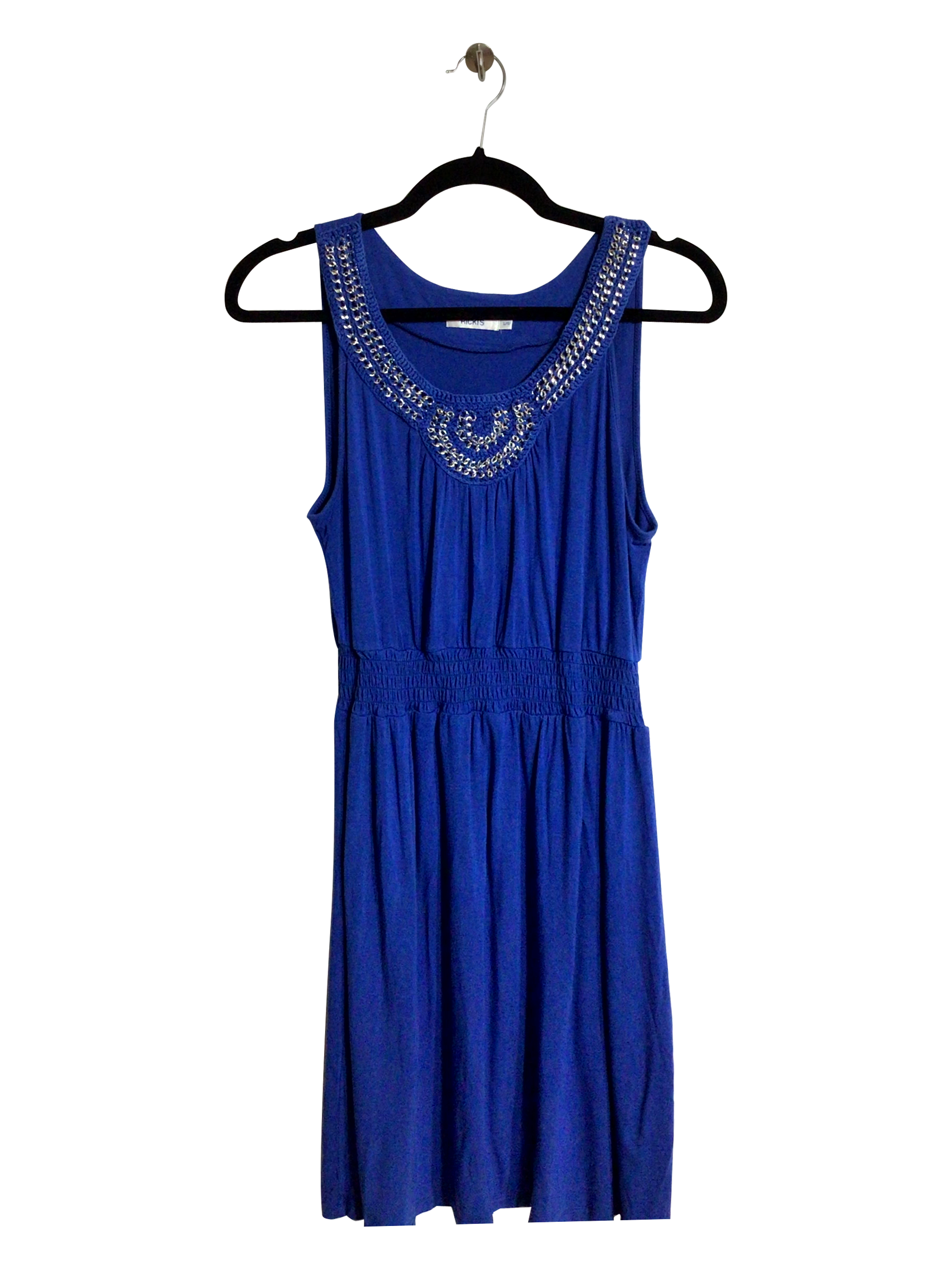 RICKI'S Stylish Regular Fit Blue Shift Dress - Size L